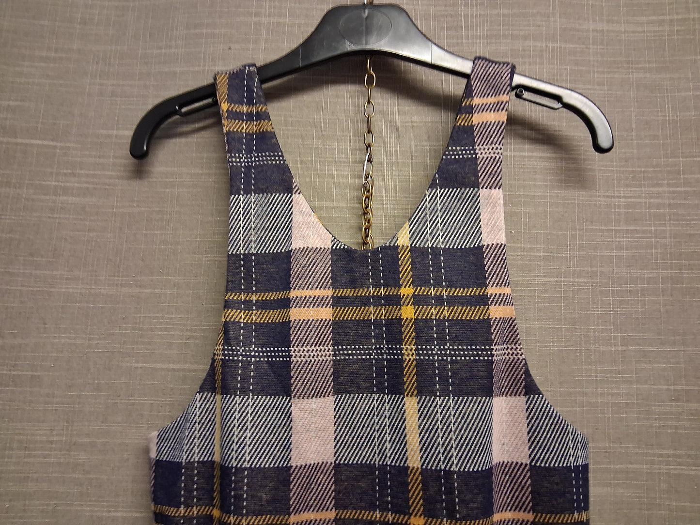 Nutmeg Girls Multicolour Check Pinafore Dress with Pockets Age 8-9 Years