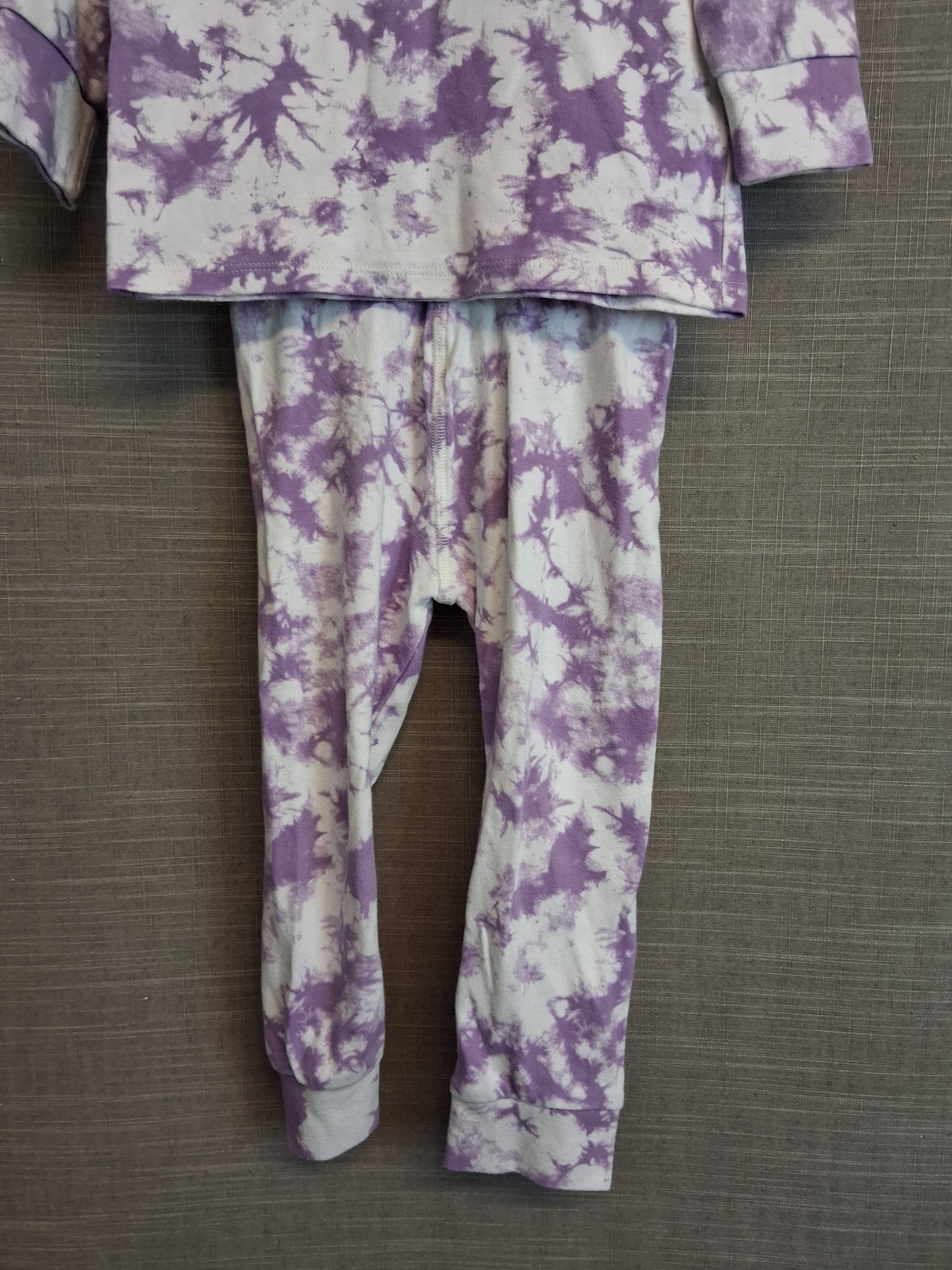 Next Girls Pyjamas PJs 2 Piece Set Purple Tie Dye Age 3-4 Years