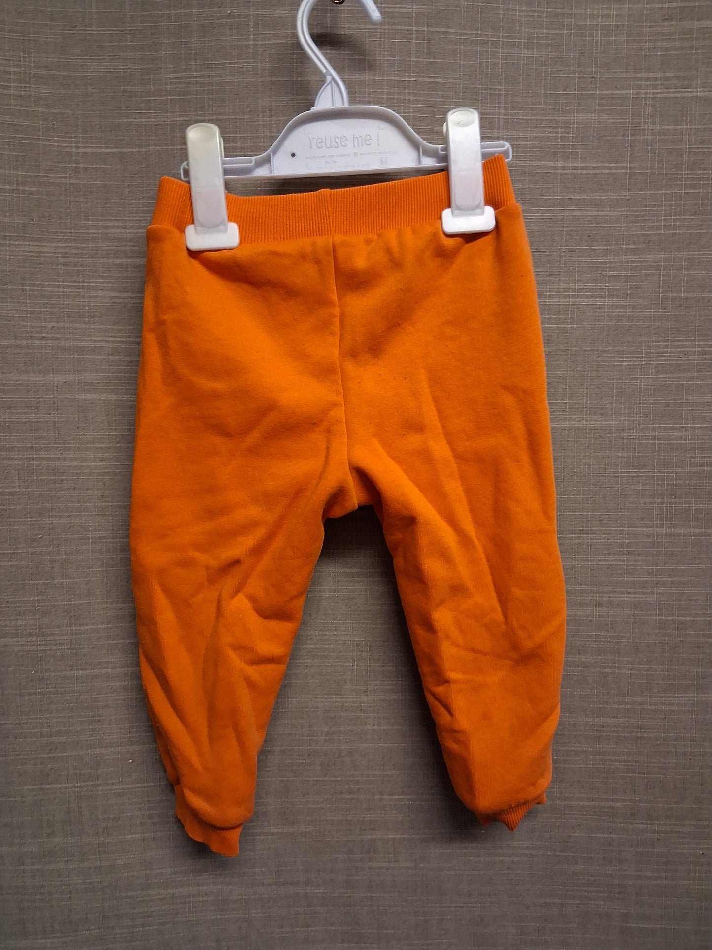 Primark Boys Halloween Orange Pumpkin Joggers Age 12-18 Months