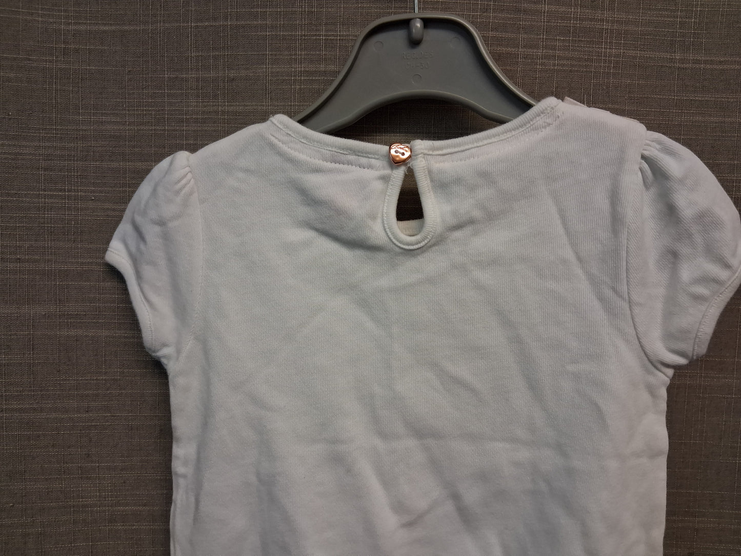 Ted Baker Girls Short Sleeve T-Shirt Cat Theme White Age 18-24 Months