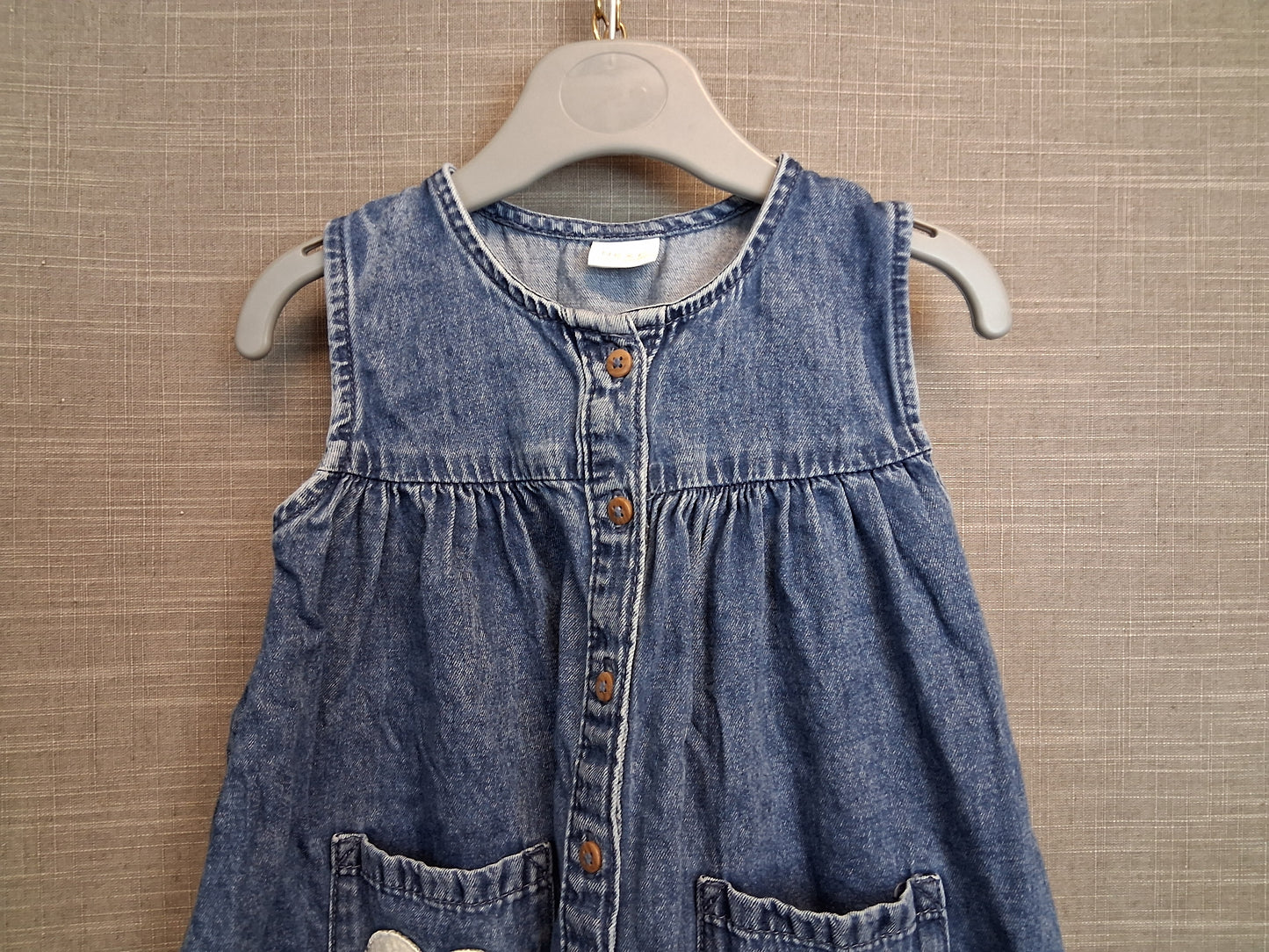 Next Girls A Line Denim Dress Age 12-18 Months Sleeveless