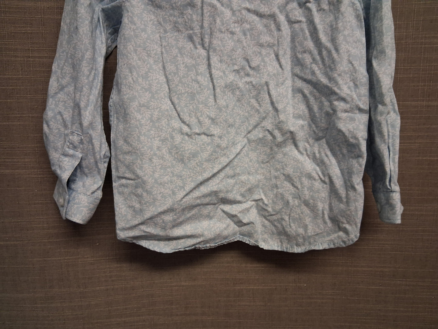 Mothercare Boys Light Blue Floral Long Sleeve Shirt Age 2-3 Years