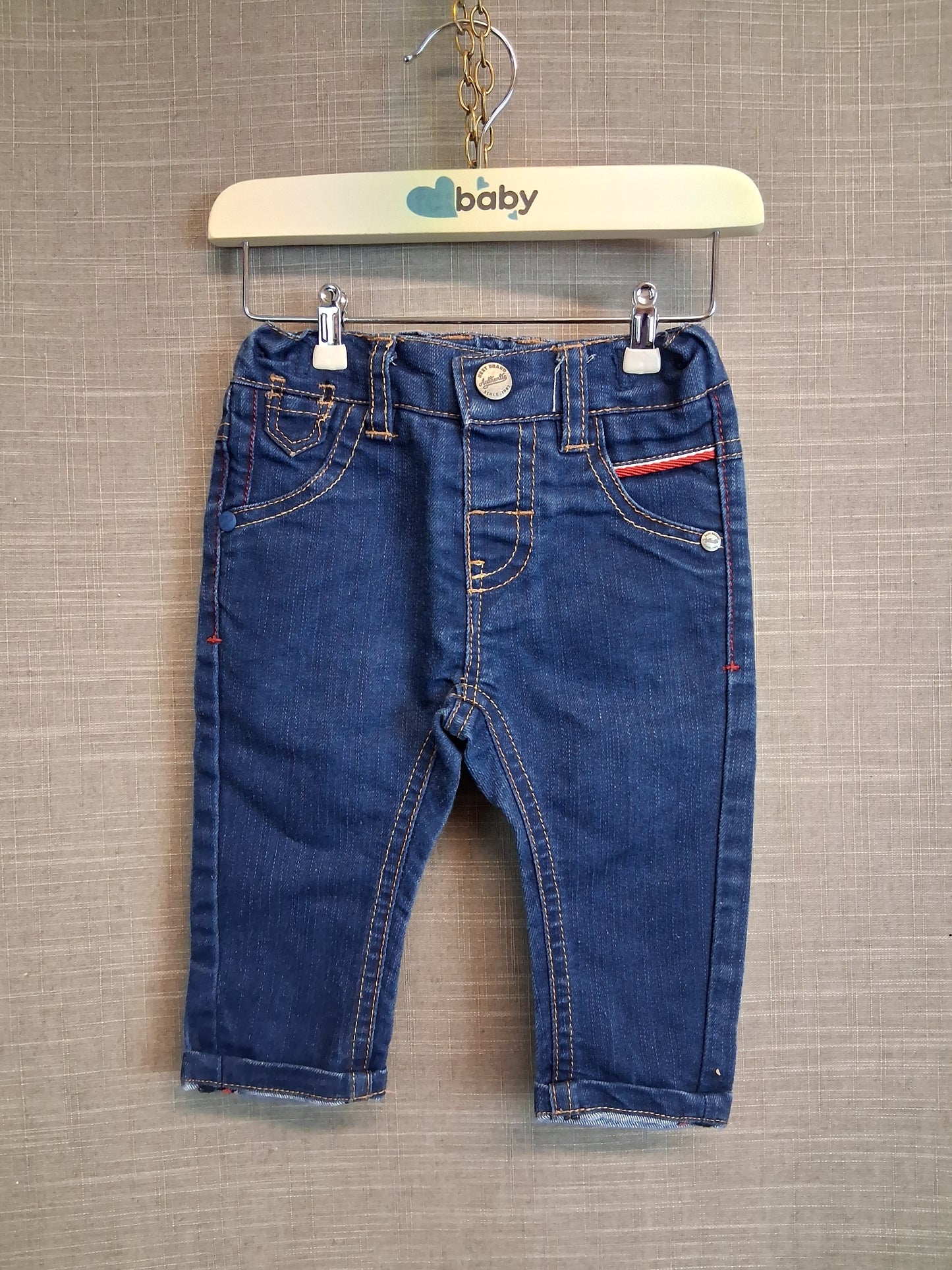 Next Boys Blue Denim Jeans Age 3-6 Months