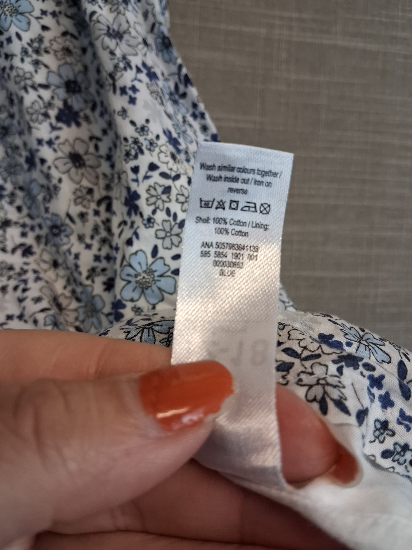 Billie Faiers George Blue Floral A Line Dress Age 12-18 Months