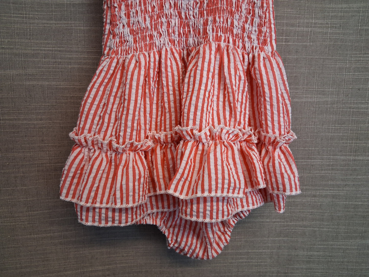Shein Girls Red White Stripe Romper Age 2 years