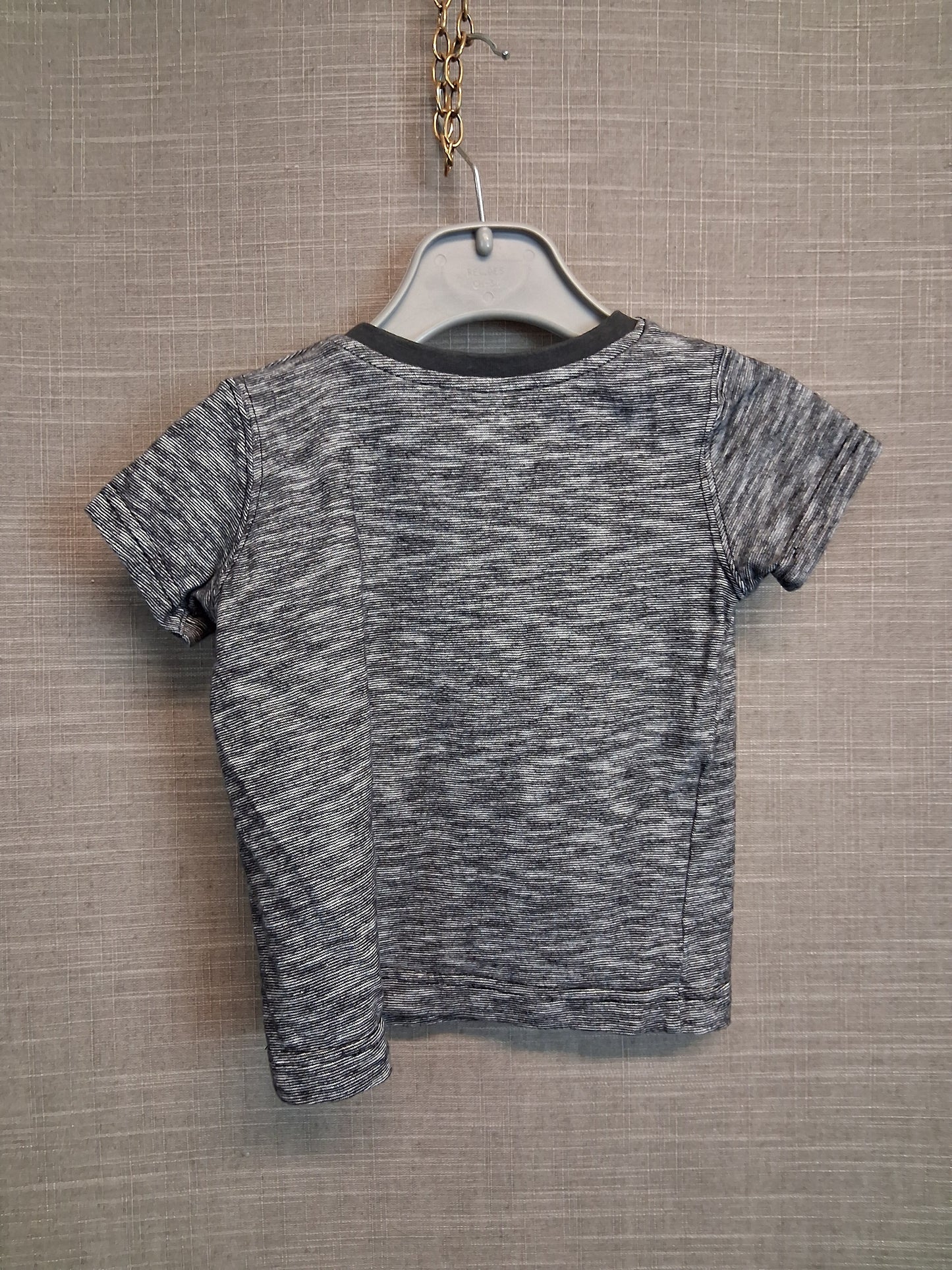 Nutmeg Boys Grey Striped T-Shirt Age 9-12 Months