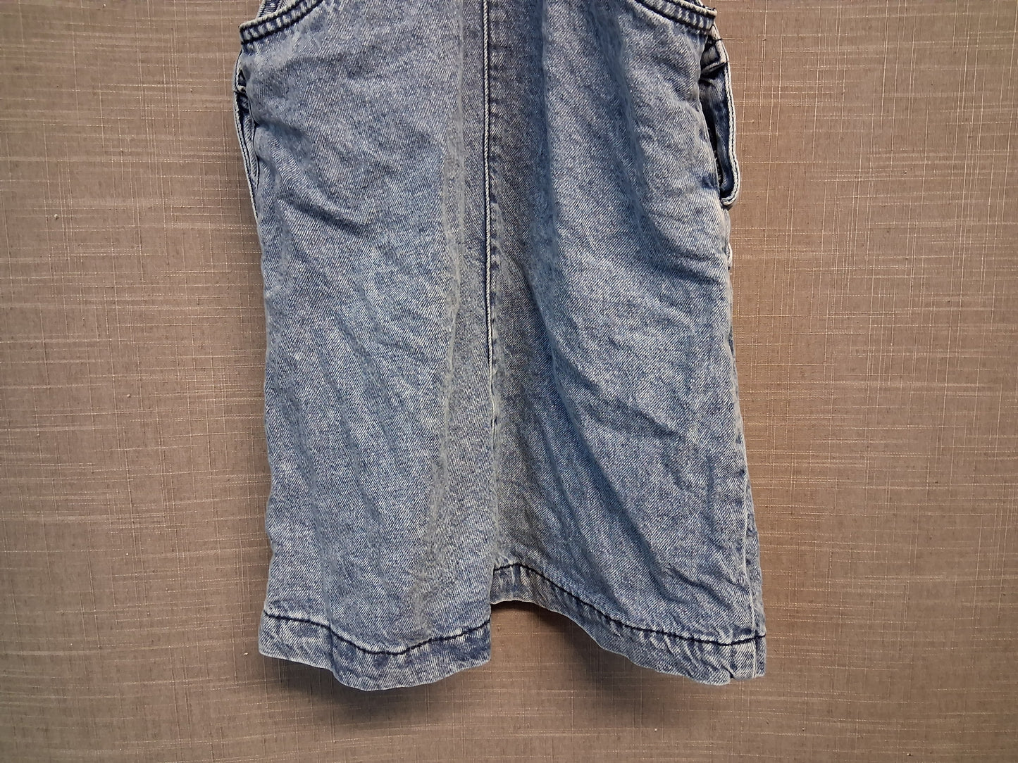 Girls Denim Blue Pinafore Dress Pocket on Front Age 5-6 Years