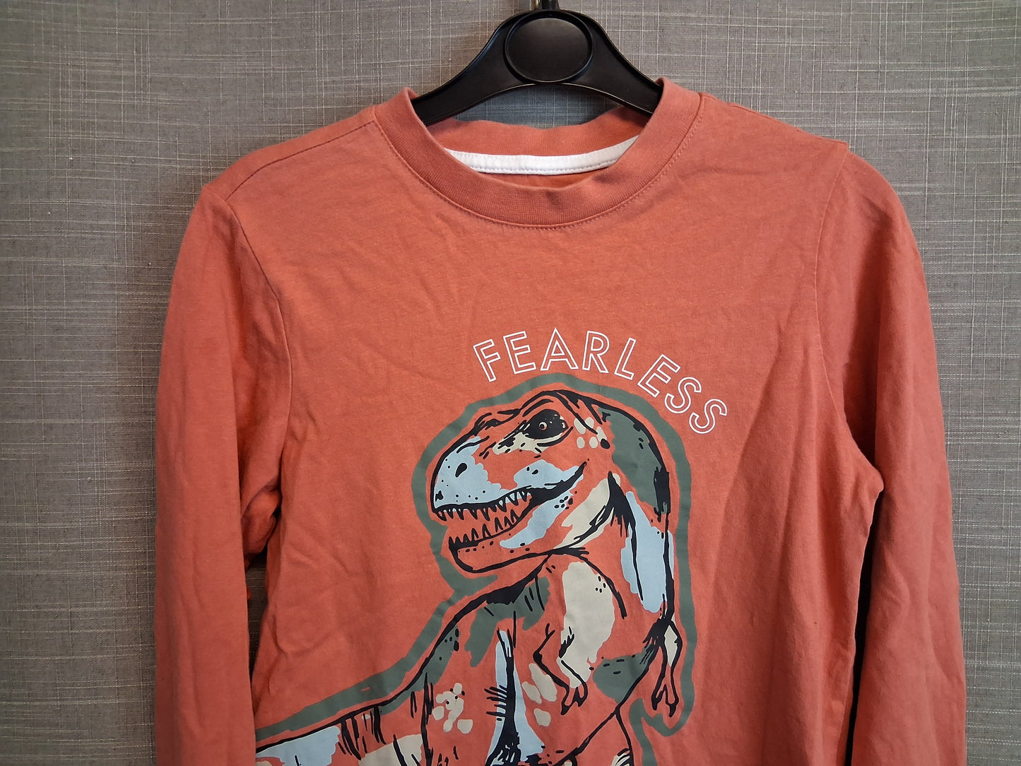 Nutmeg Long Sleeve Orange Dinosaur T-Shirt Age 8-9 Years