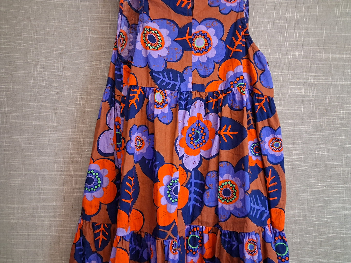 Next Girls Cotton Sundress Sleeveless Terracotta Mix Floral Age 9 Years