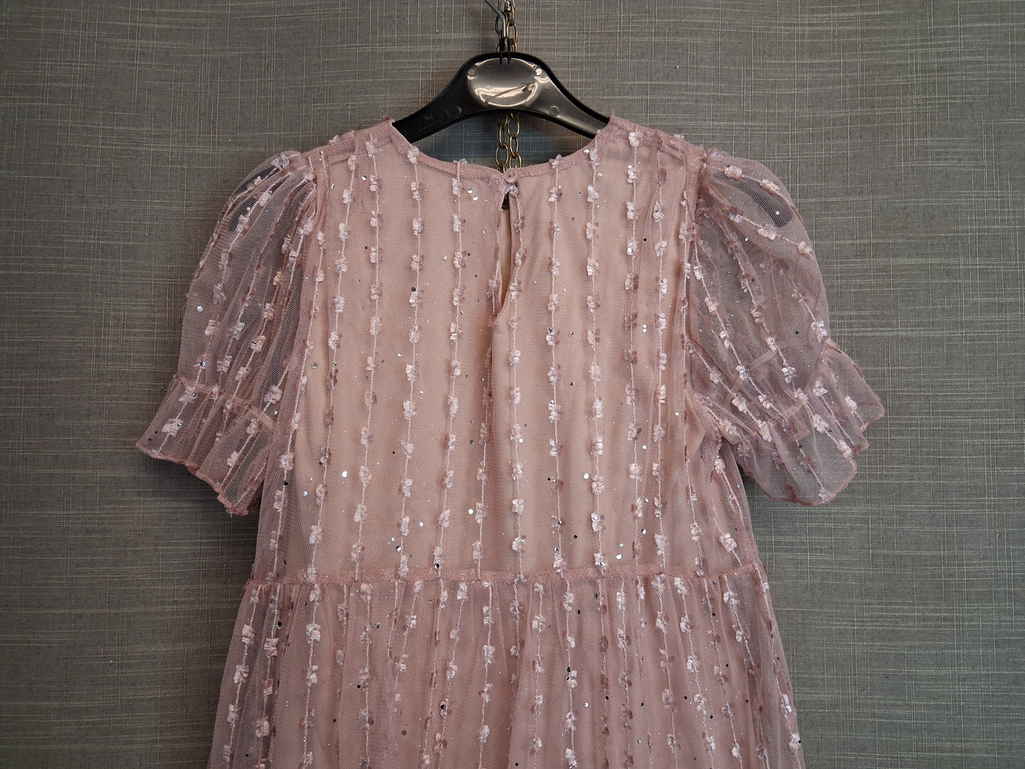 Next Girls Party Dress Age 8 Years Pale Pink Sequins