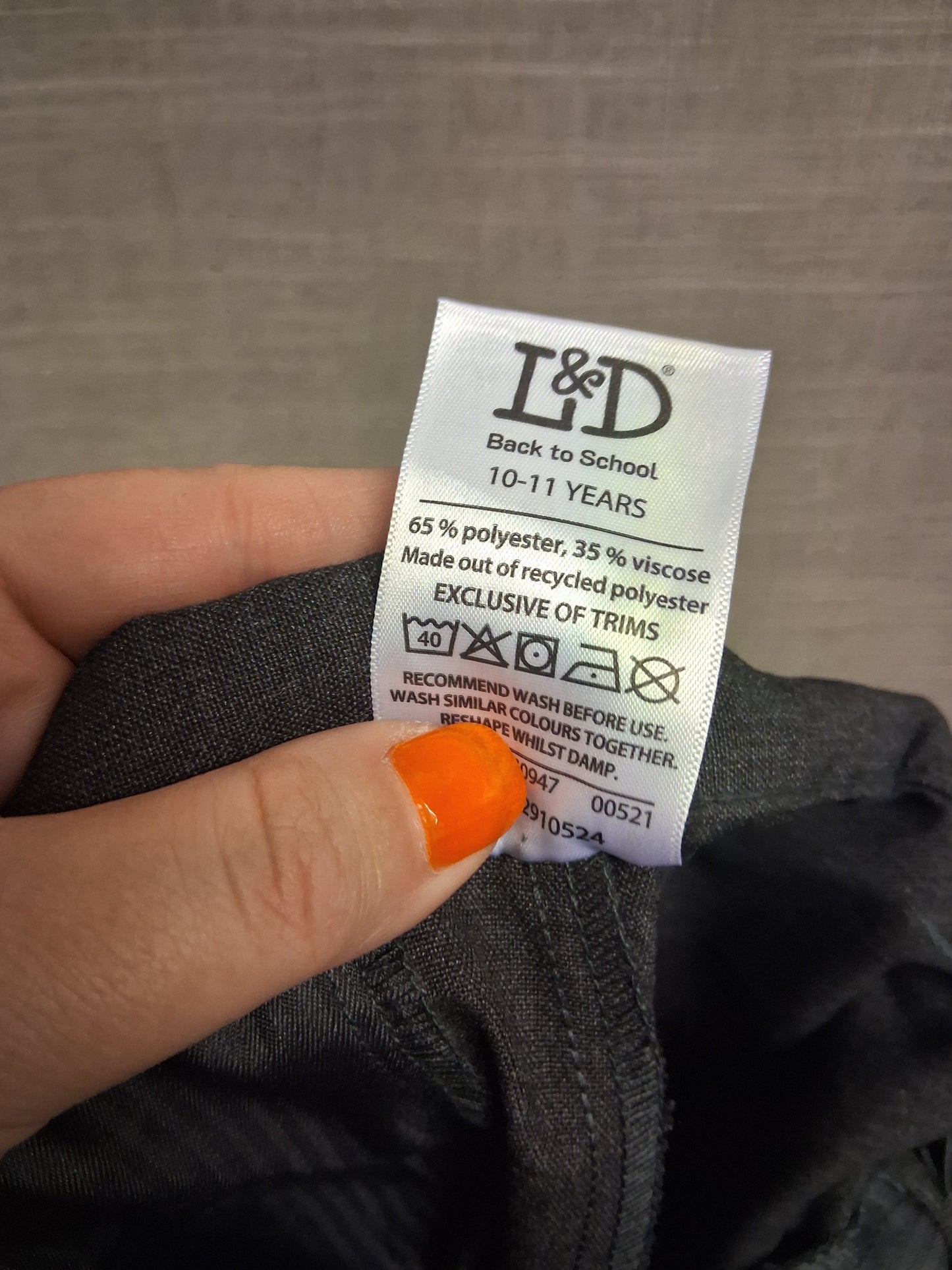 Lily & Dan Boys Grey School Shorts With Pockets Age 10-11 Years