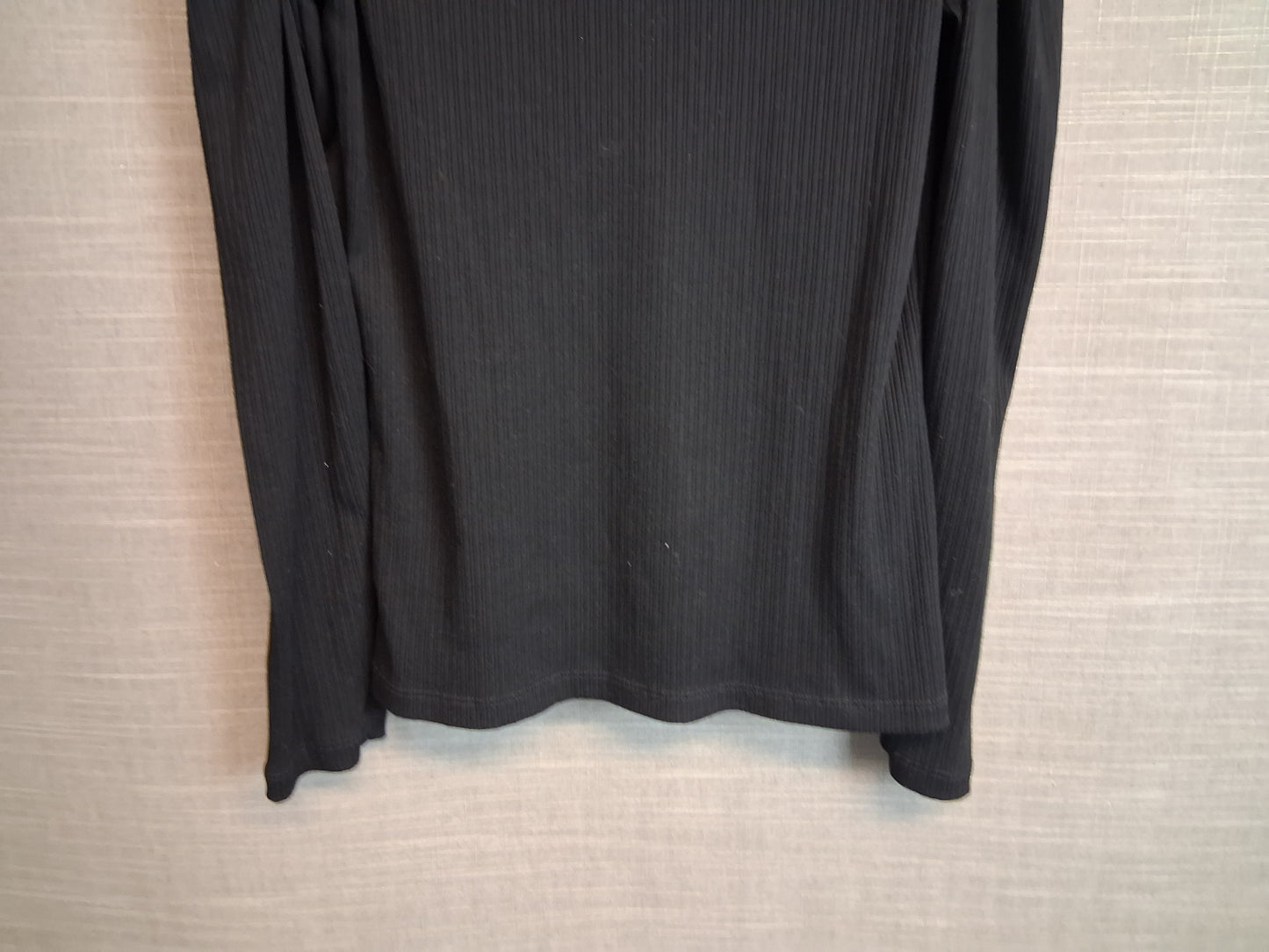 F&F Girls Black High Neck Long Sleeve T-Shirt Age 13-14 Years