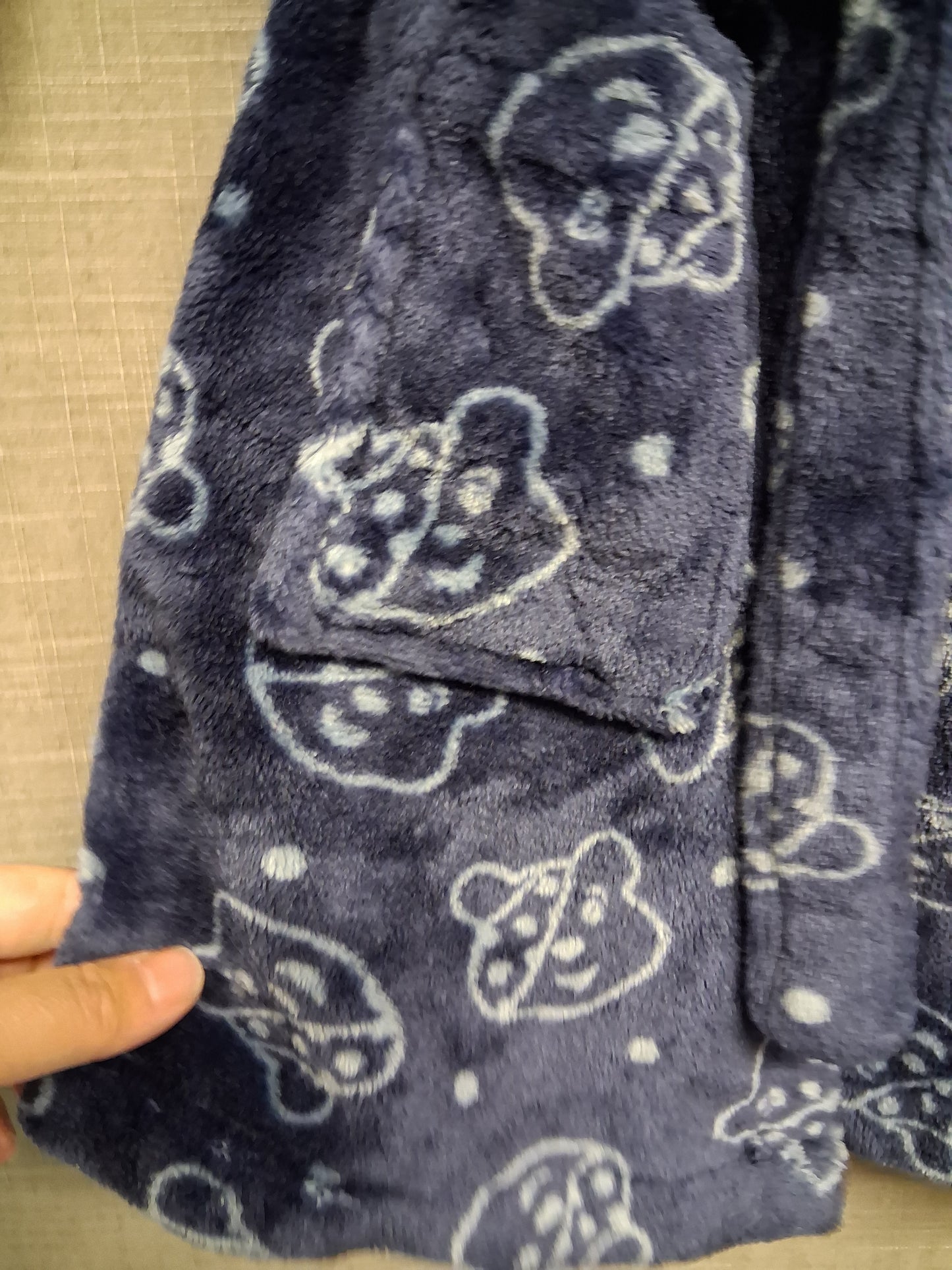 George Boys "Pudsey" Children in Need Dressing Gown Blue Plush Age 3-4 Years
