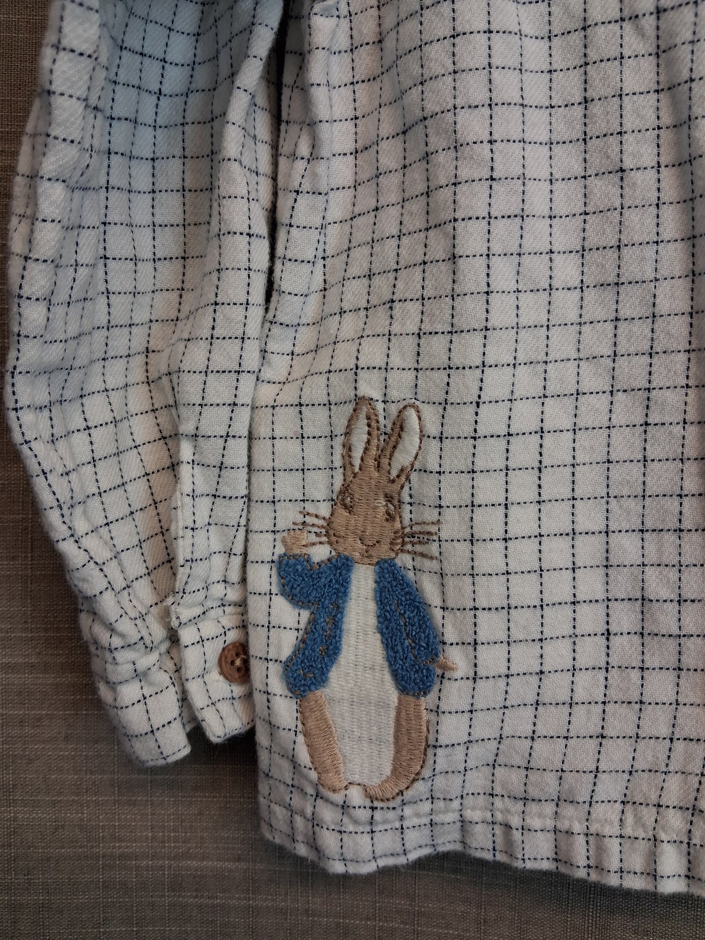 Marks and Spencer Peter Rabbit Boys Check Shirt Long Sleeve Age 18-24 Months