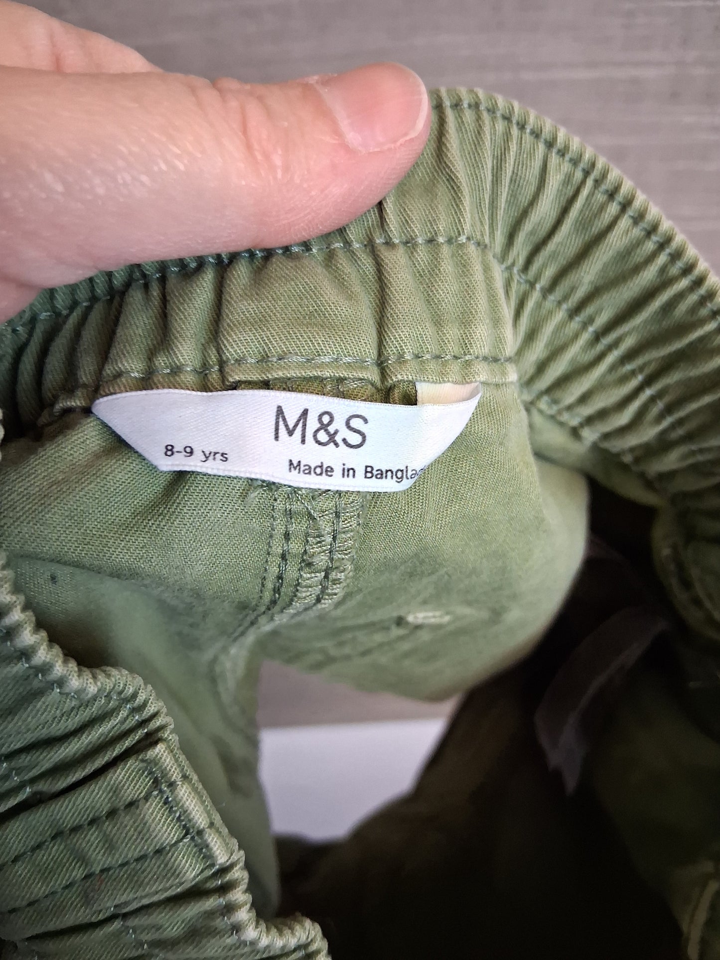 Marks And Spencer Green Shorts Age 8-9 years
