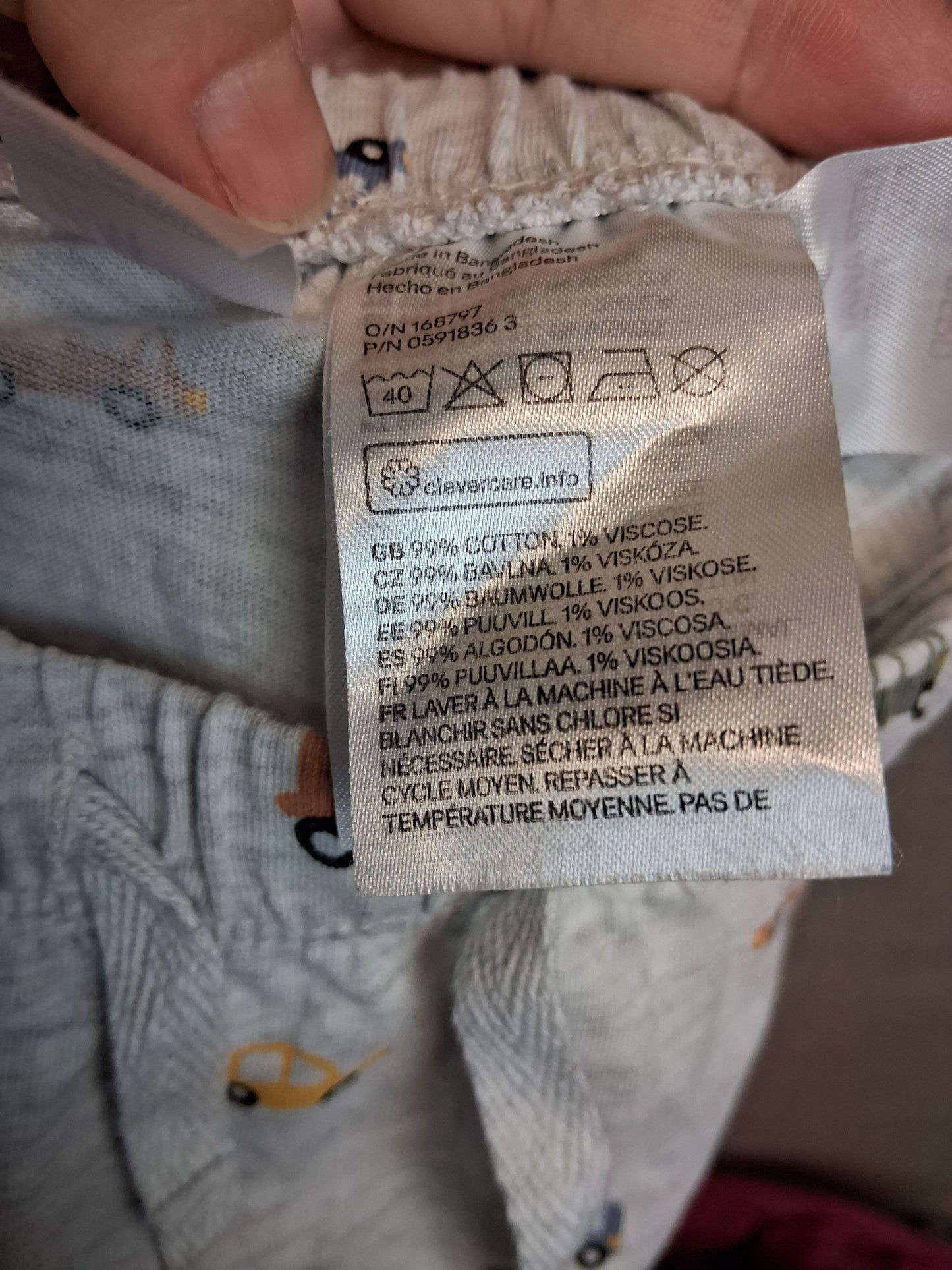 H&M Boys Grey Jersey Shorts Age Newborn