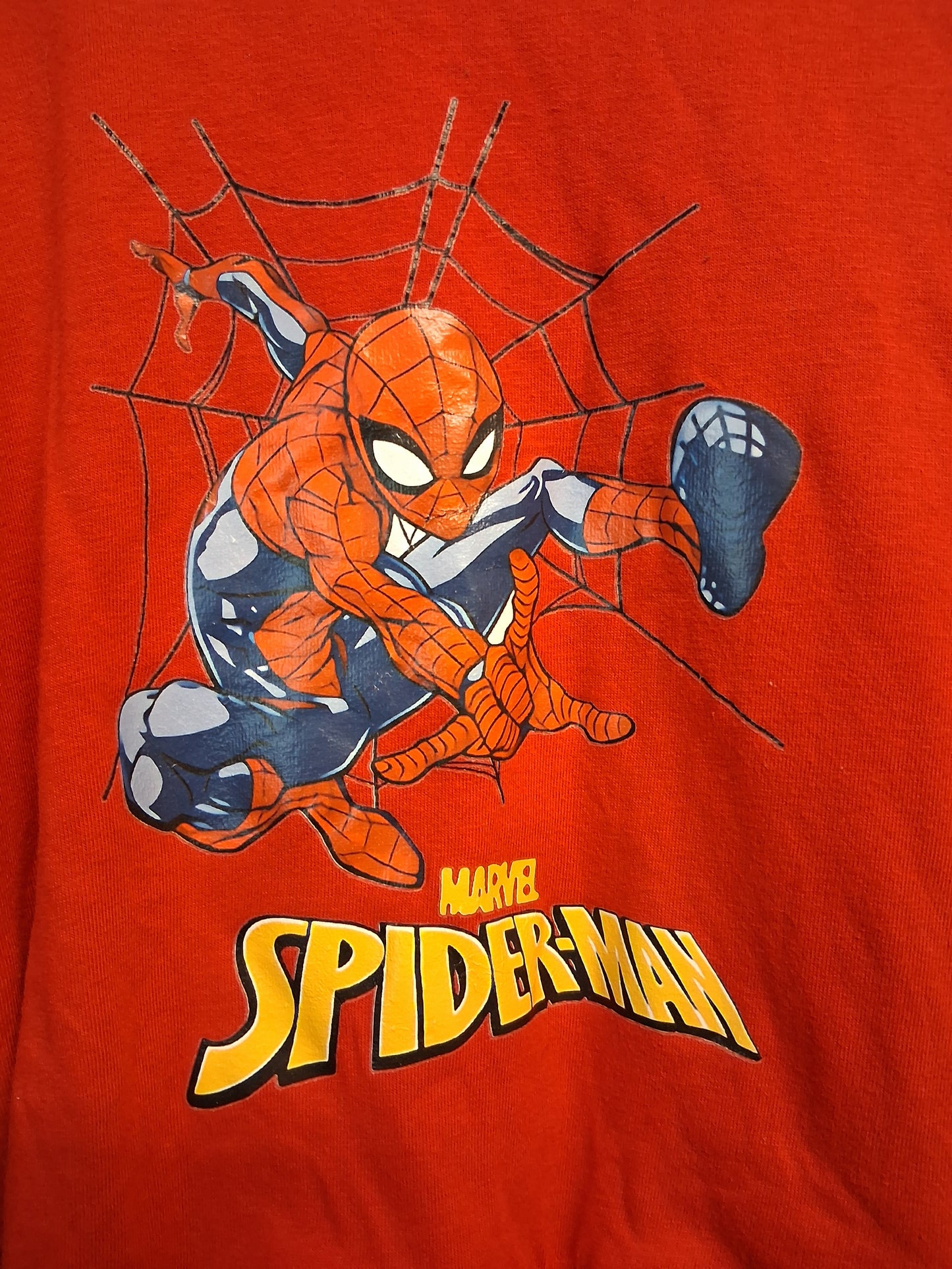 Spider Man Boys Sweater Red Graphic Print Age 5 Years