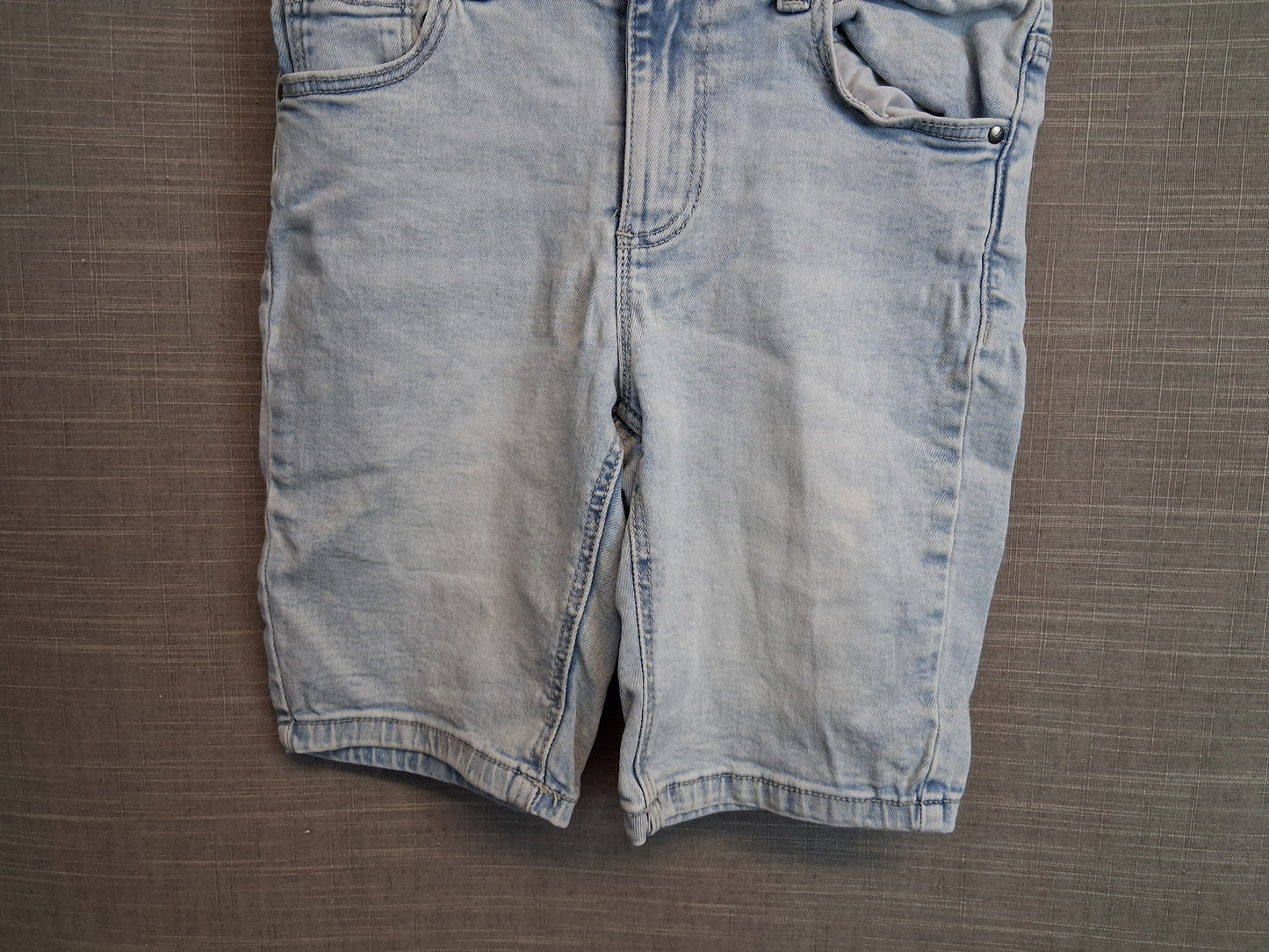Primark Boys Denim Blue Stretch Skinny Shorts Age 7-8 Years