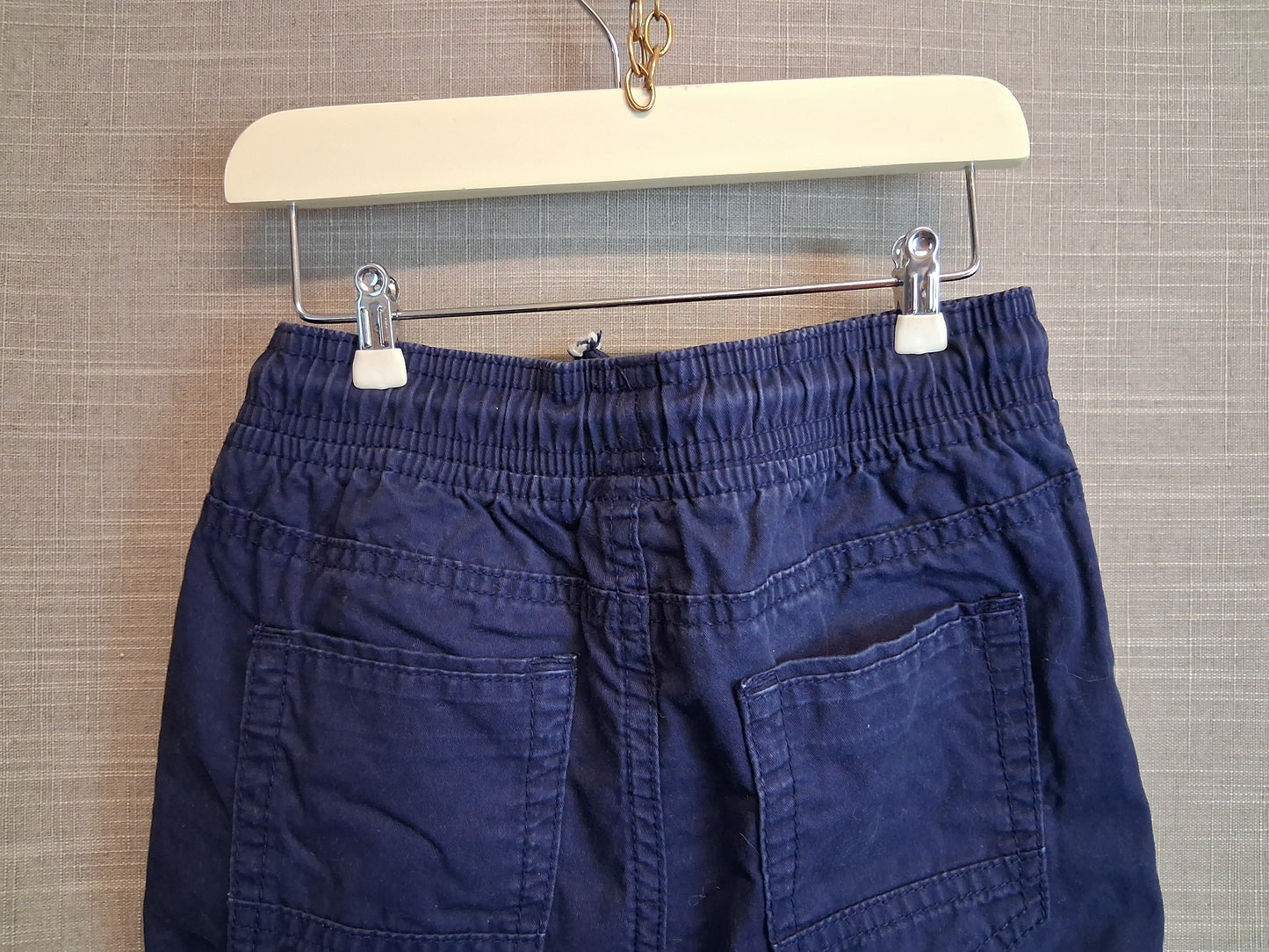 TU Boys Blue Cotton Shorts Elastic Waist Age 5-6 Years