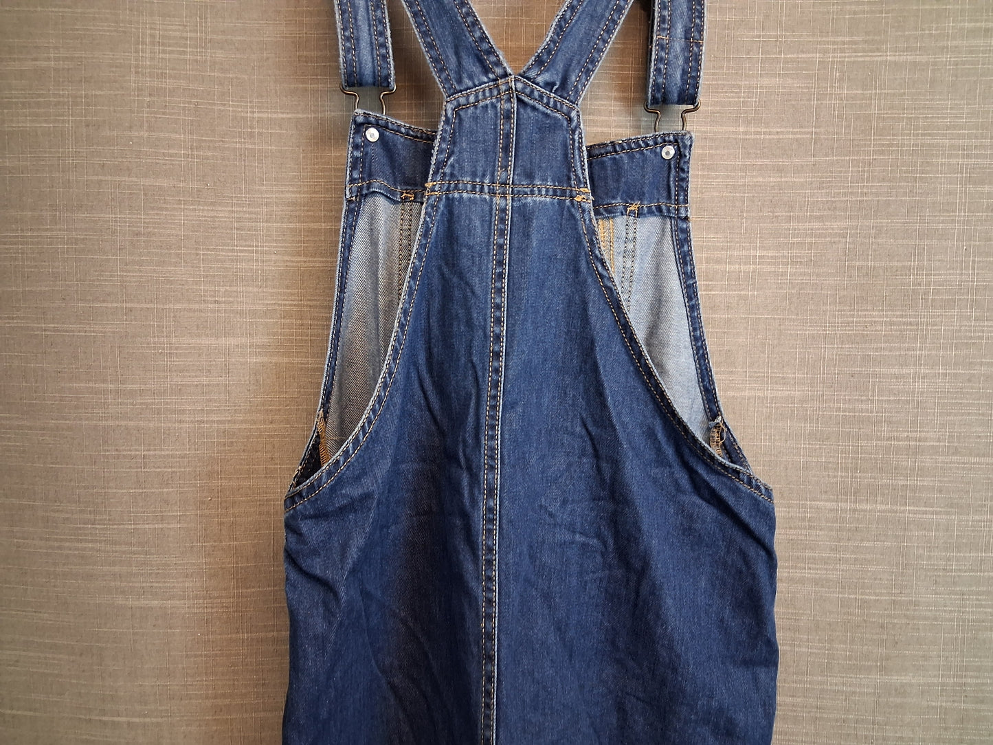 Next Girls Denim Blue Pinafore Dress Age 12 Years