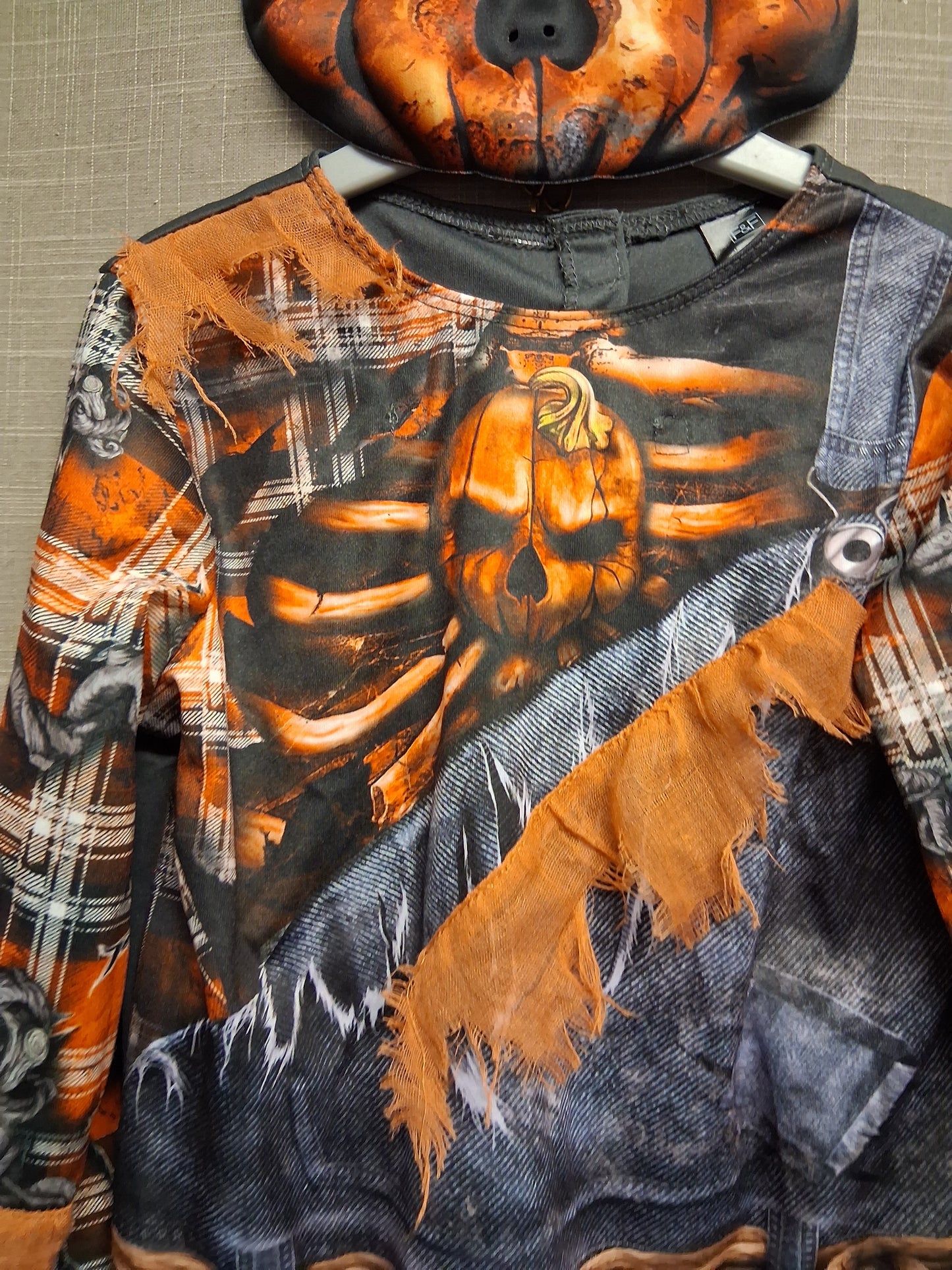 F&F Boys Spooky Pumpkin Costume 3 Piece Outfit Age 3-4 Years