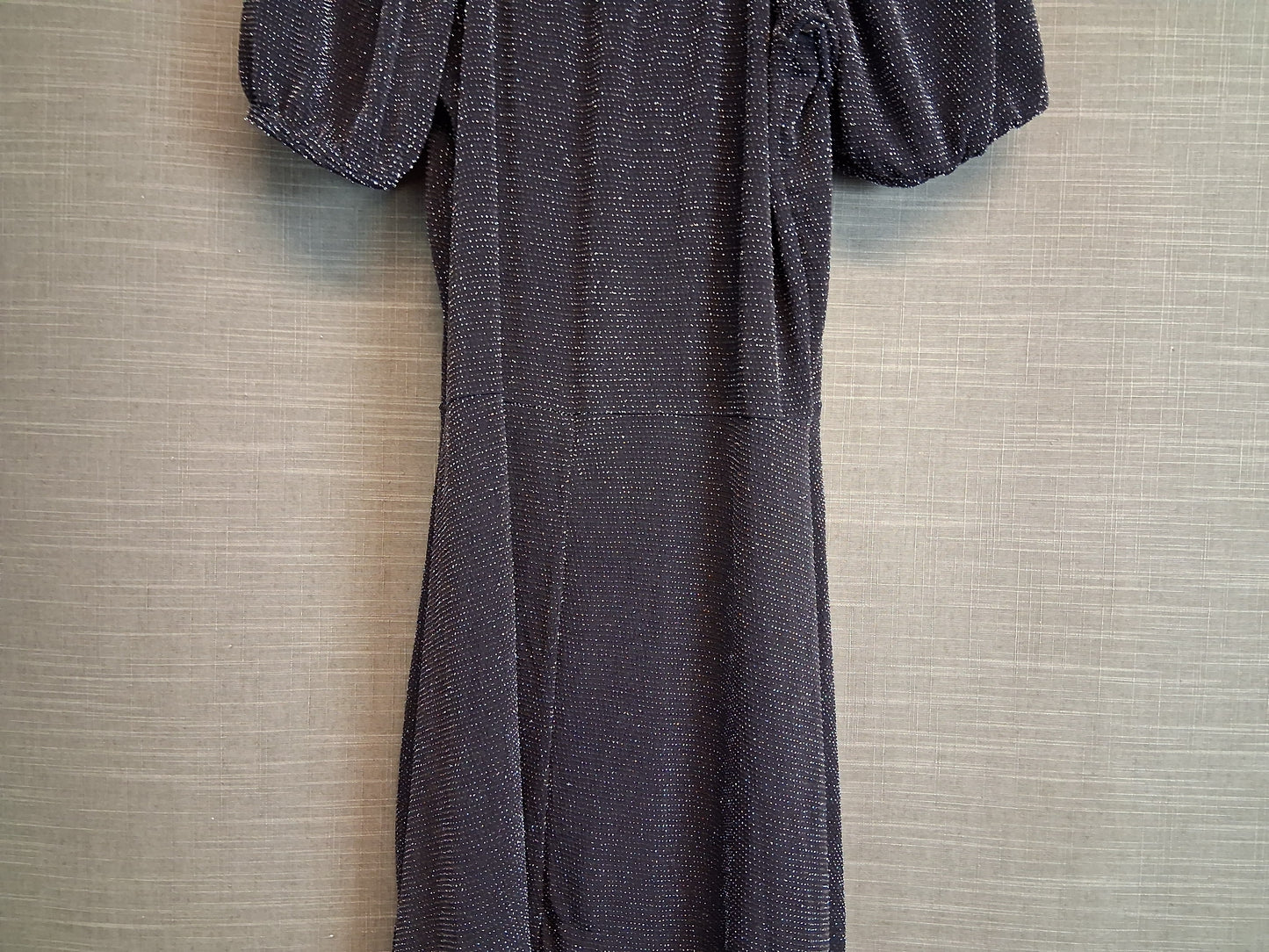 New Look Girls Black Silver Sparkly Dress Age 12-13 Years