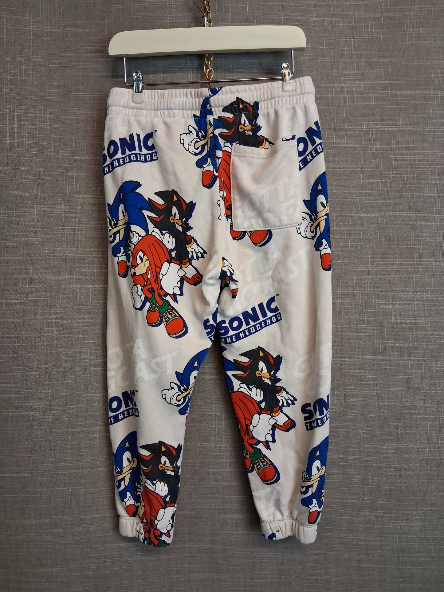 H&M Boys Sonic the Hedgehog Joggers Cream Age 4-5 Years