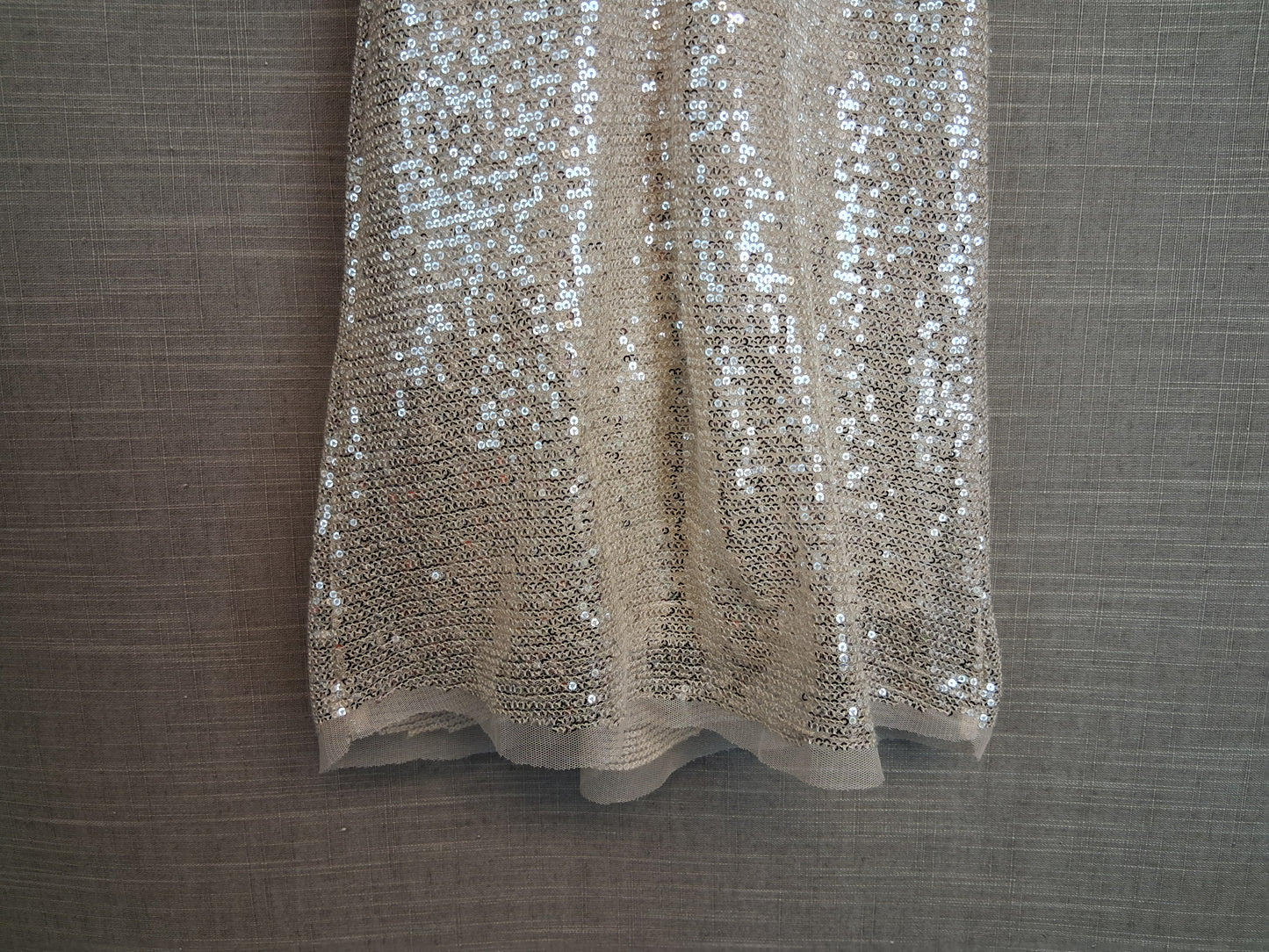 Primark Girls Gold Iridescent Sequin Dress Age 2-3 Years