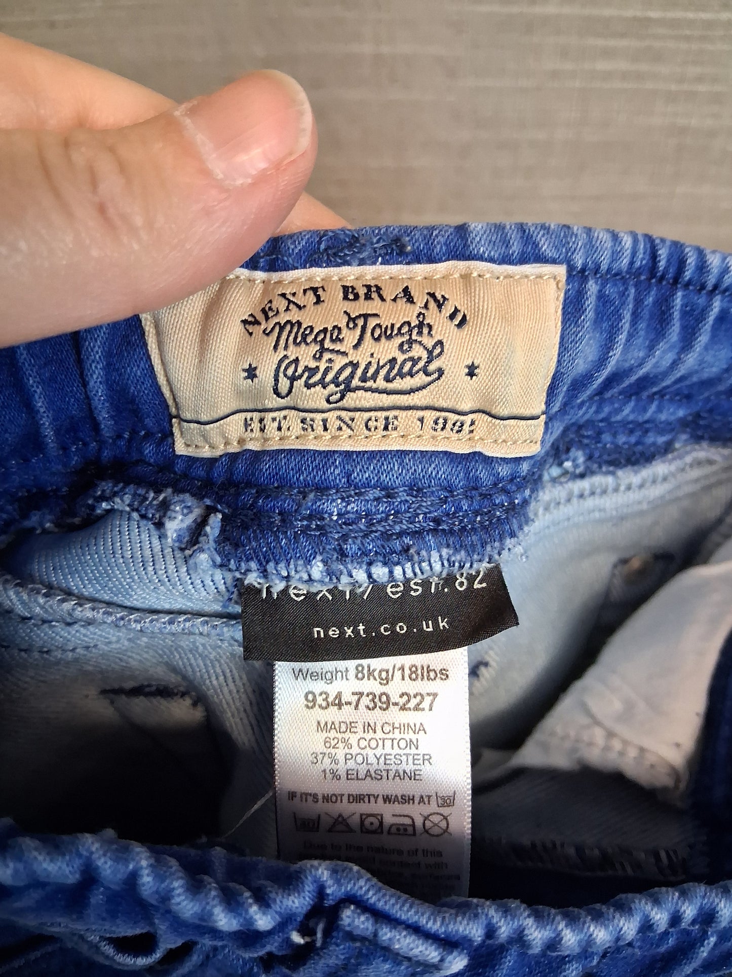 Next Boys Blue Jeans Age 3-6 Months