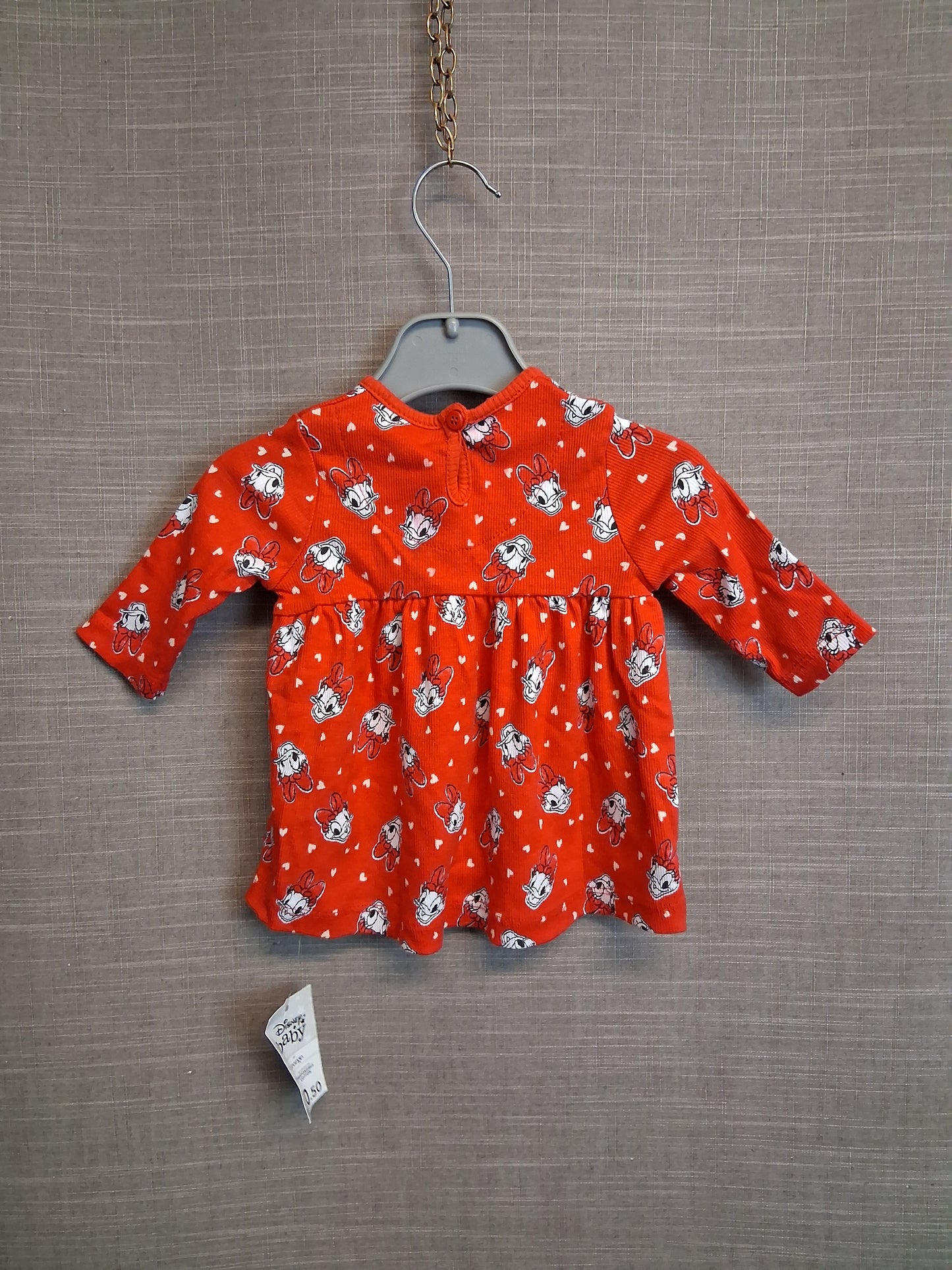 Disney Daisy Duck Jersey Dress Age First Size Red New