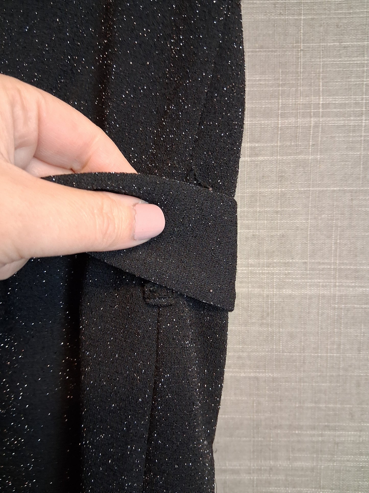 River Island Girls Playsuit Black Sparkly With Belt Age 9-10 Years