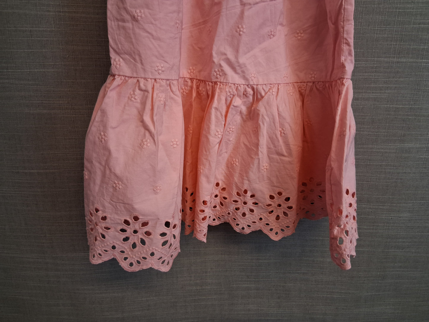 George Girls Pink Tiered Dress Cotton Age 8-9 Years