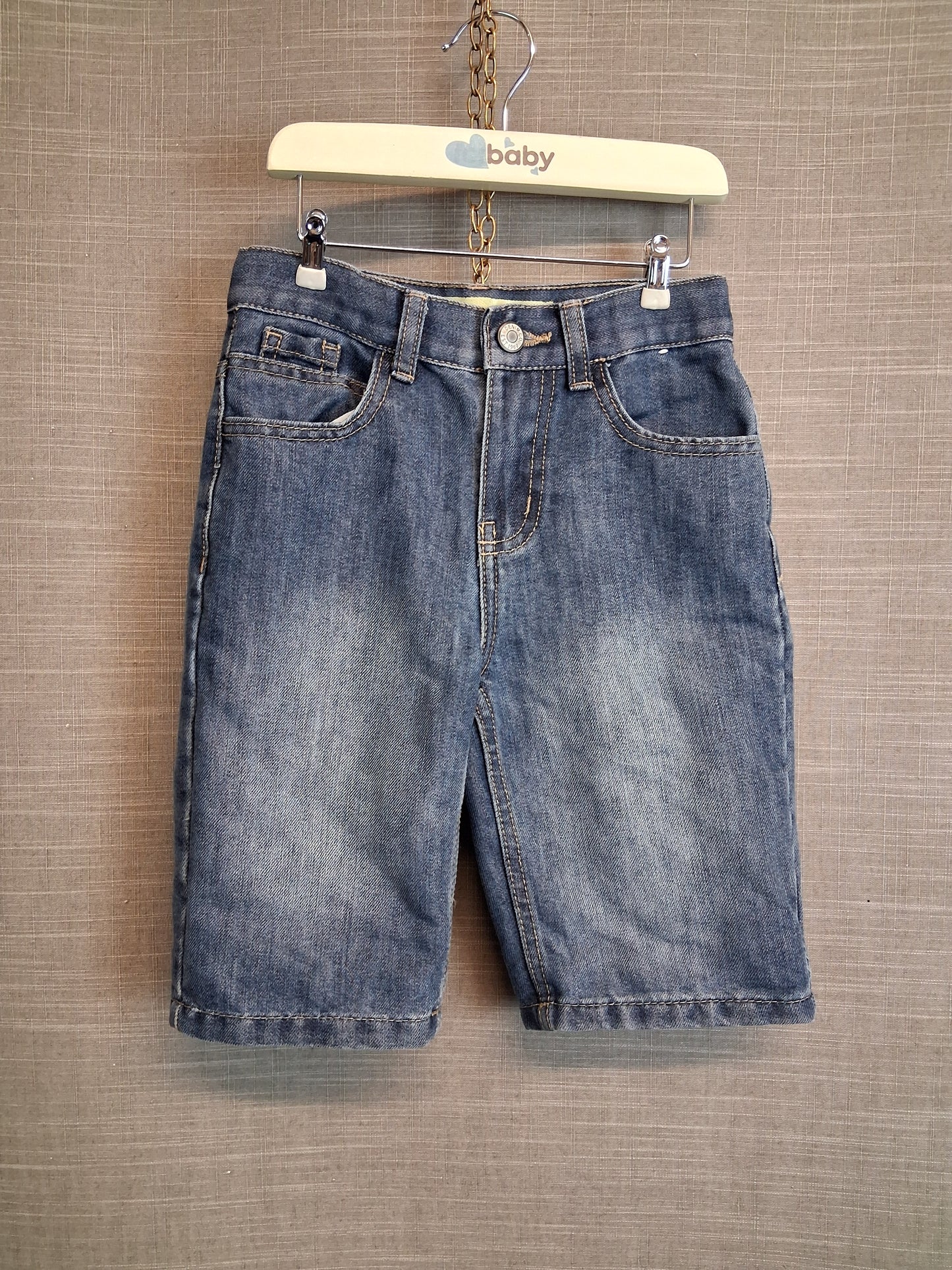 Primark Boys Blue Denim Shorts Age 6-7 Years