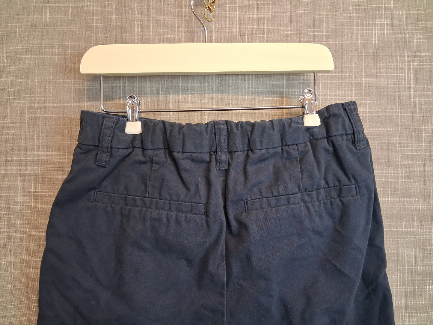 Next Boys Chino Shorts Blue Age 7 Years Adjustable Waist