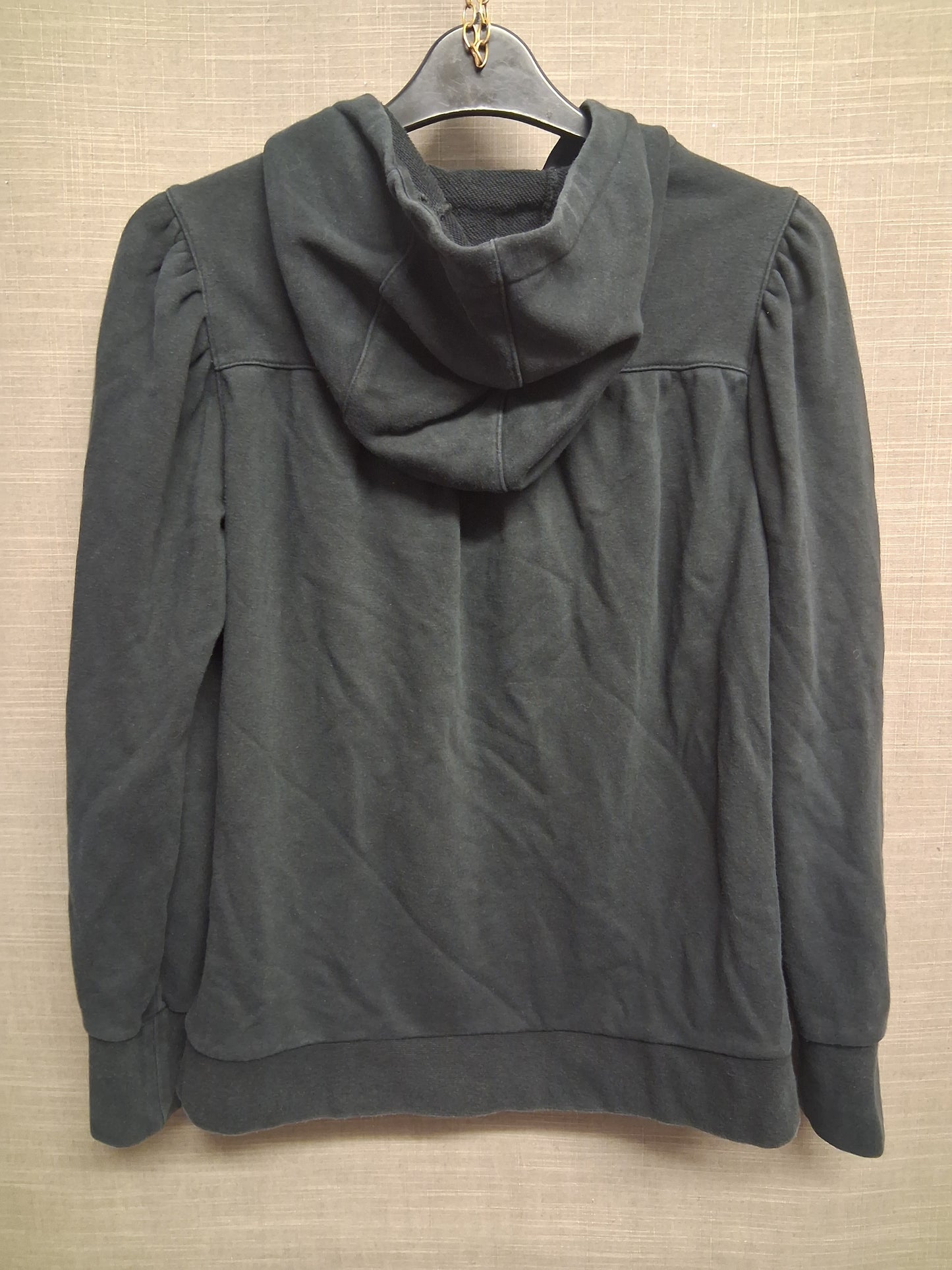 Nike Girls Hoodie Black Full Zip Contrasting White Pockets Age 13-15 Years