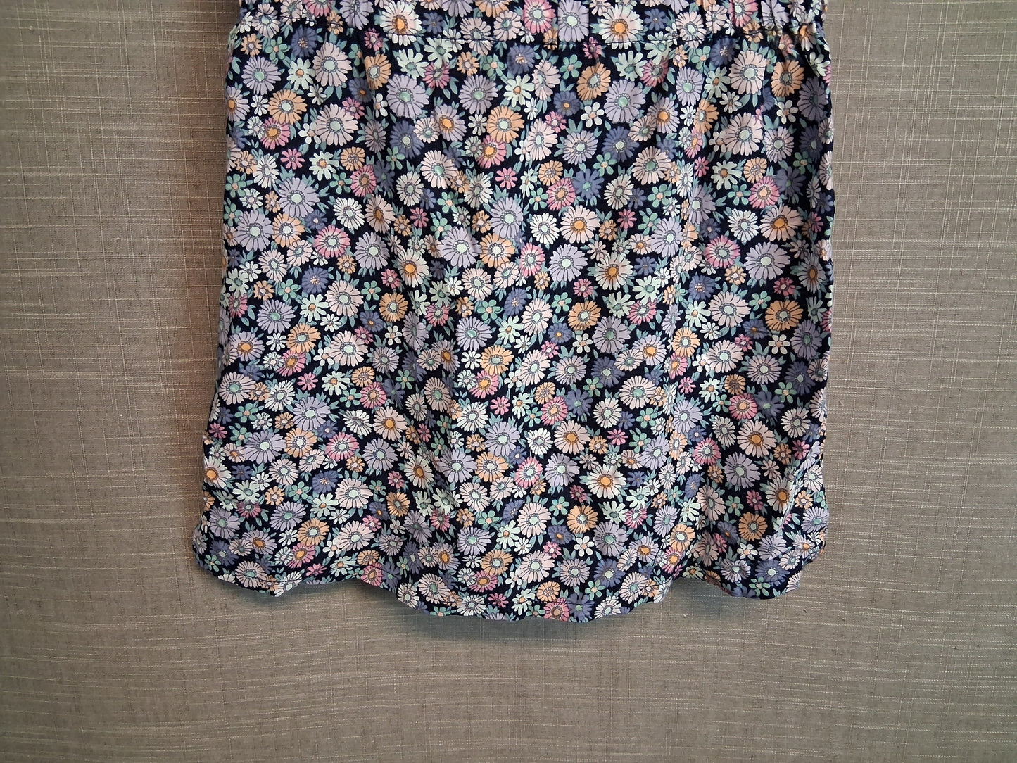 H&M Girls Blue Floral Short Sleeve Dress Age 6-7 Years