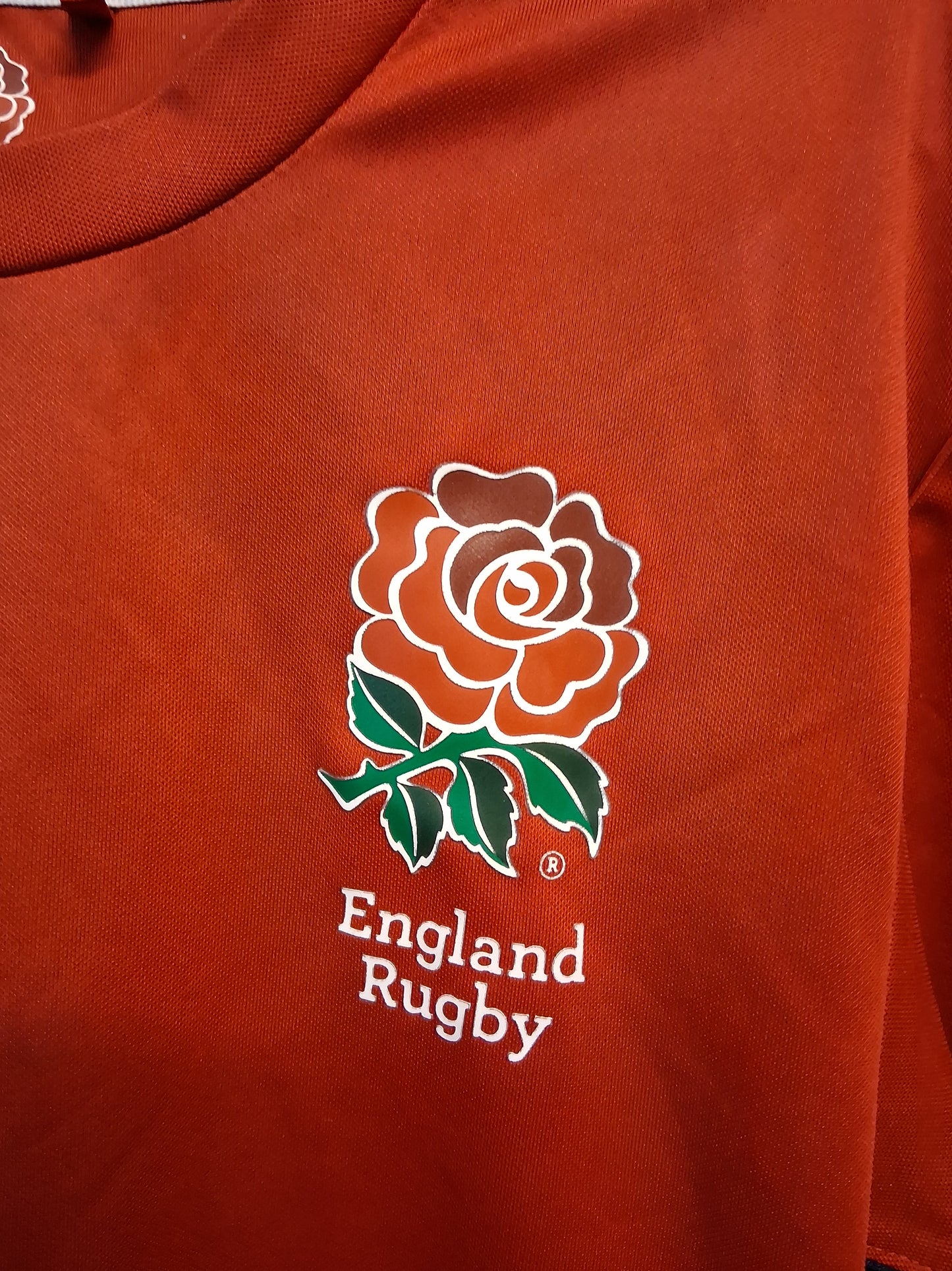 England Rugby T-Shirt Red Short Sleeve Offical Licensed Product Age 13 Years