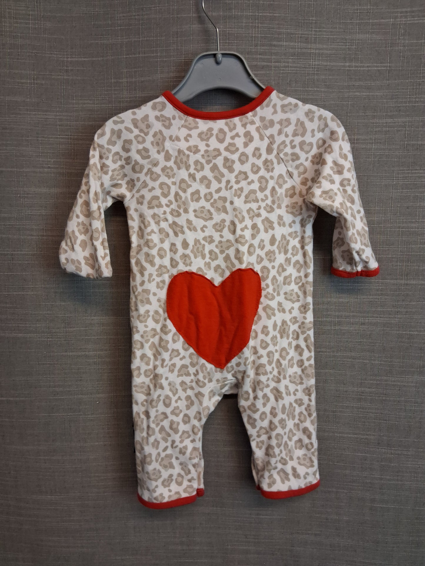 Baby K Girls Beige Animal Print One Piece Romper Age 0-3 Months