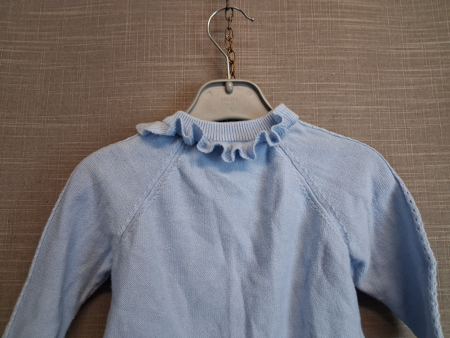 TU Girls Pale Blue Knitted Cardigan Age 3-6 Months