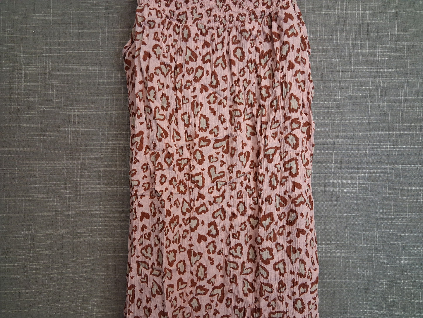Primark Girls Pink Leopard Print Strappy Sundress Age 7-8 Years