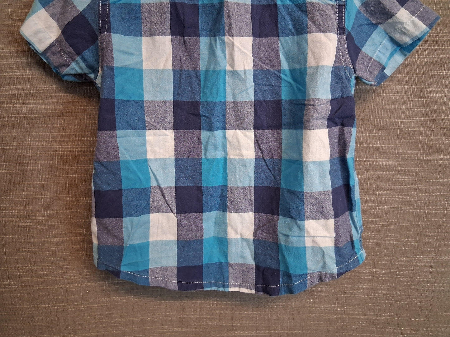 F&F Boys Check Short Sleeve Shirt Age 18-24 Months