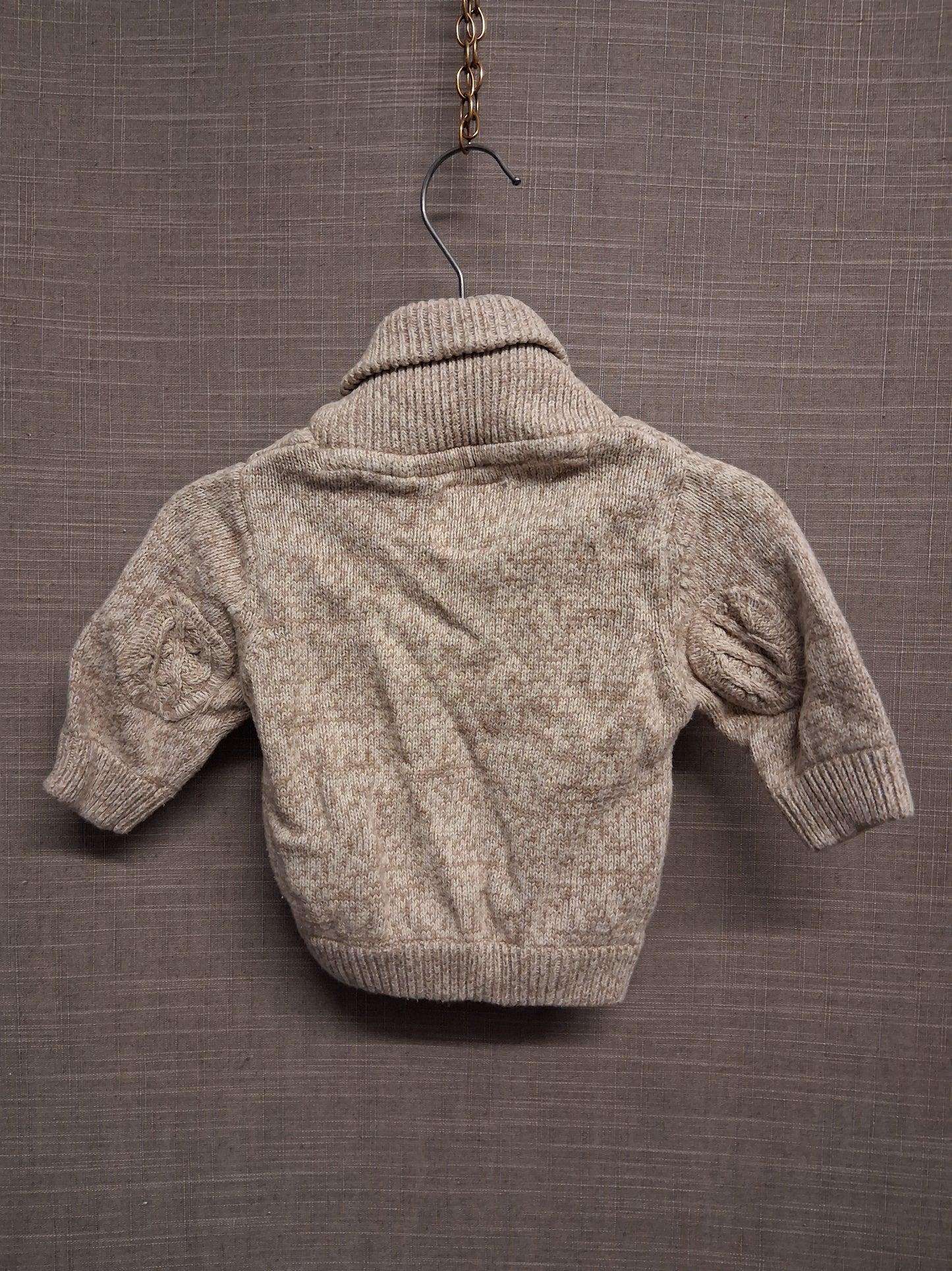 Next Boys Beige Cable Knit Cardigan Up to 1 month 100% Cotton