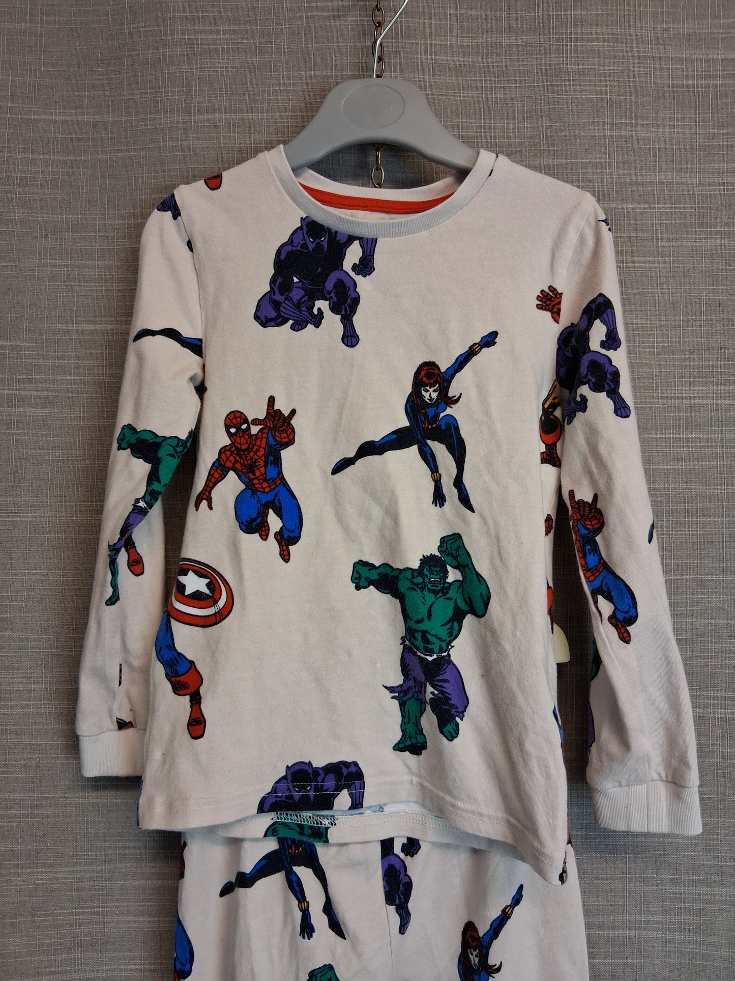 Marks and Spencer Boys Marvel Pyjamas PJs Set Age 4-5 Years