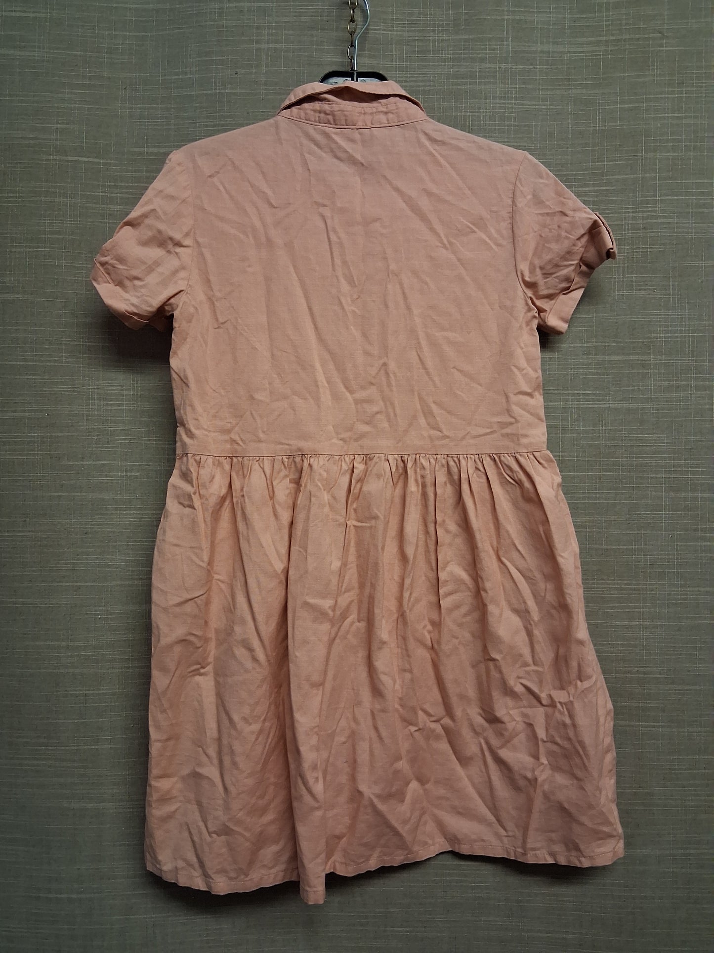 H&M Girls Pink Shirt Dress Short Sleeve Age 7-8 Years
