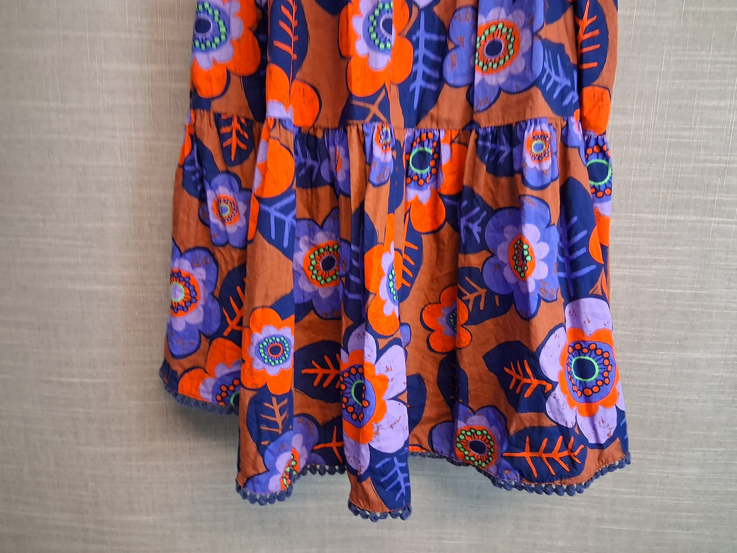 Next Girls Cotton Sundress Sleeveless Terracotta Mix Floral Age 9 Years