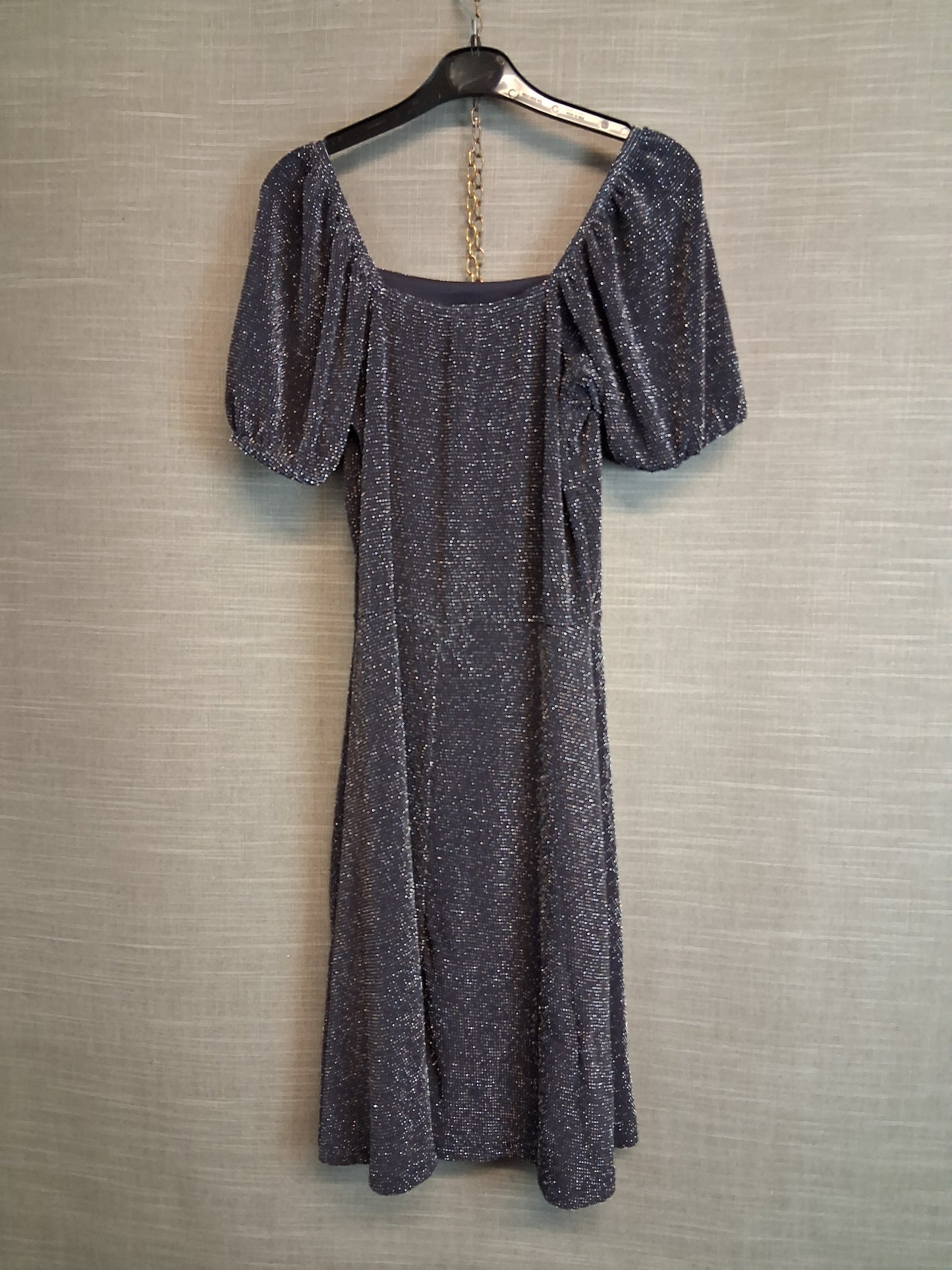 New Look Girls Black Silver Sparkly Dress Age 12-13 Years