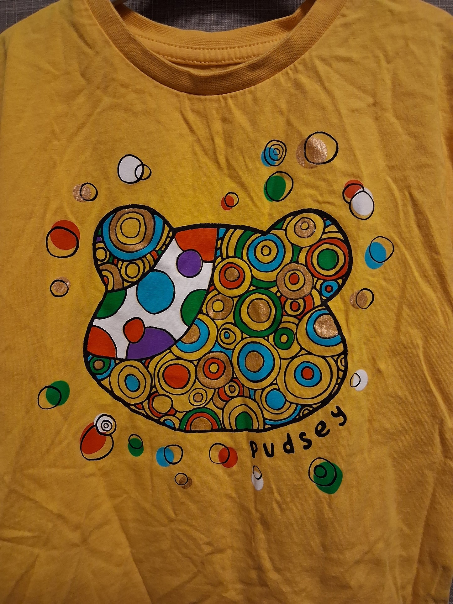George Unisex "Pudsey" Children in Need Yellow Short Sleeve T-Shirt Age 6-7 Years