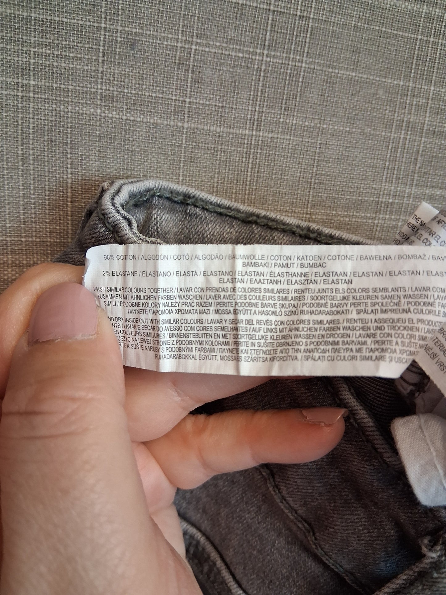 Primark Boys Grey Skinny Denim Jeans Age 6-7 Years