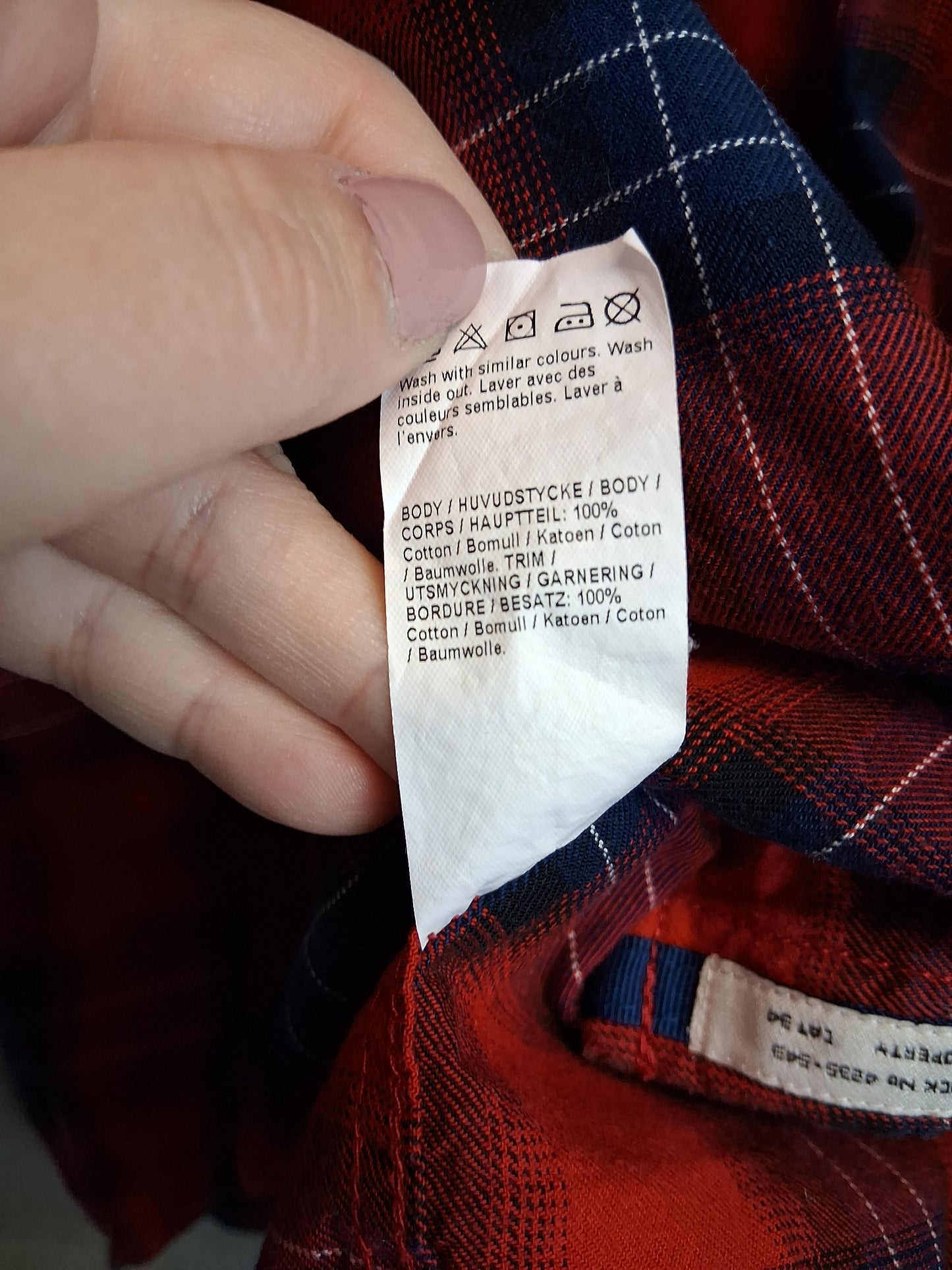 River Island Red Check Shirt Long Sleeve Age 9-10 Years