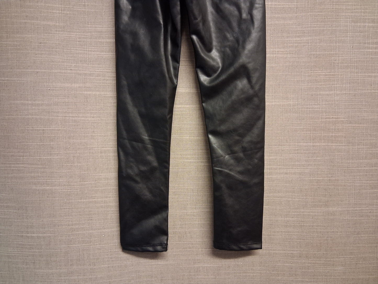 H&M Black Faux Leather Trousers Jeggings Age 6-7 Years New